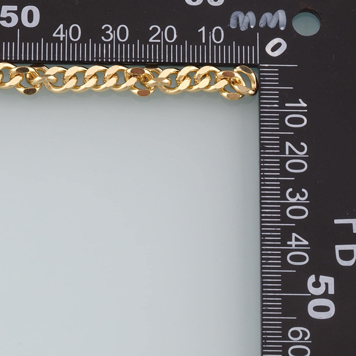 18K Gold Filled Curb Chain 3.28 ft, 16.40 ft for Jewelry Making