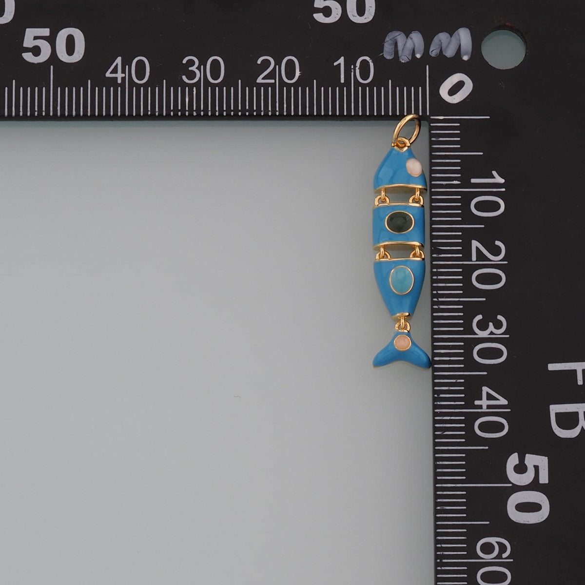 Gold Reticulated Fish Charms,18K Gold Filled Fish Pendant,Enamel Ocean Charm Bracelet Necklace for DIY Jewelry Making Supply