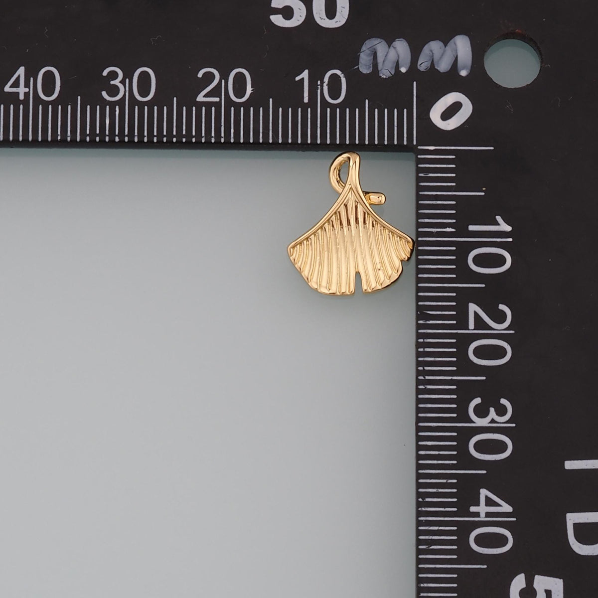 Gold Leaf Charms,18K Gold Filled Ginkgo Leaf Pendant,Leaf Charm Bracelet Necklace for DIY Jewelry Making Supply