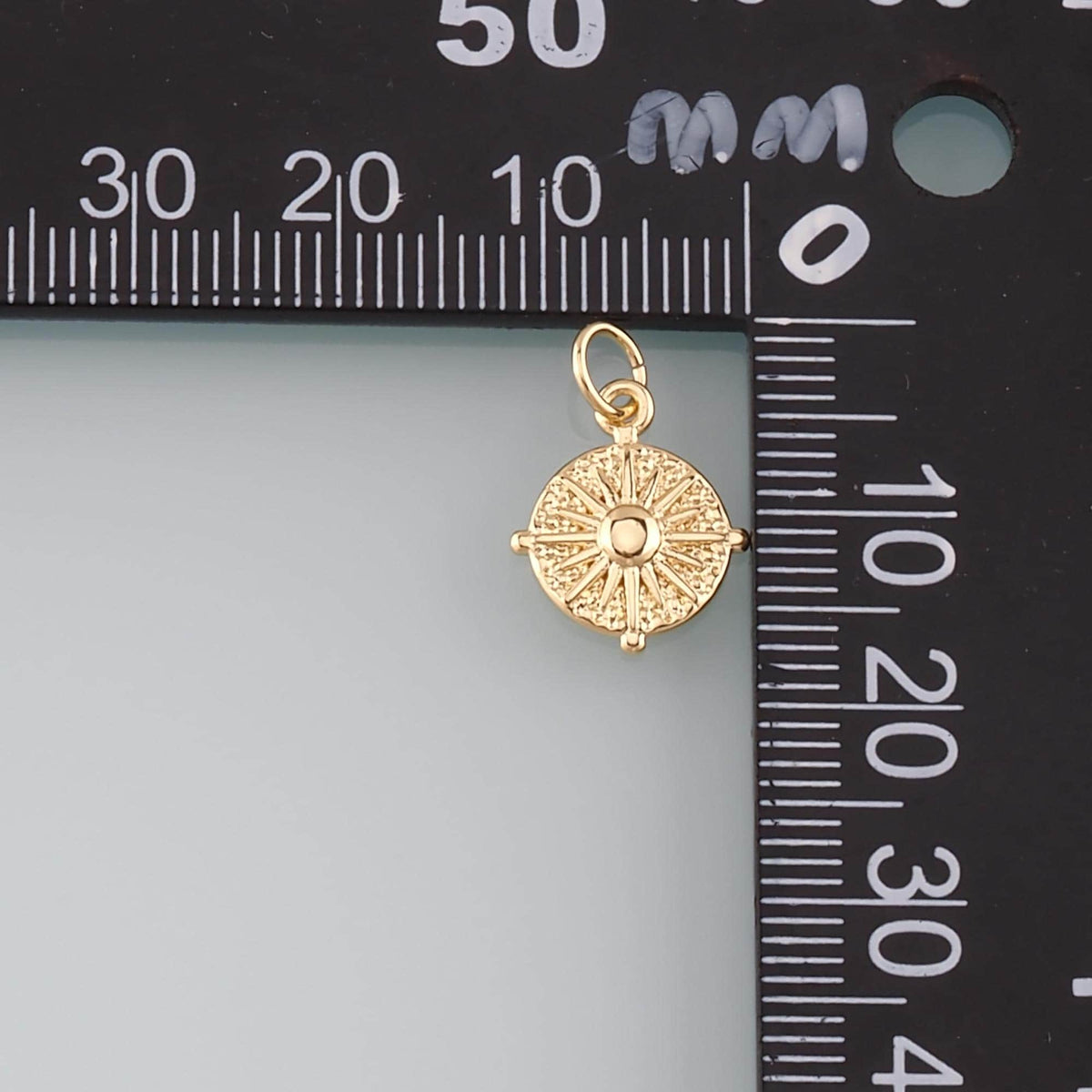 18K Gold Filled Compass Pendant,Compass Charm Bracelet Necklace for DIY Jewelry Making Supply