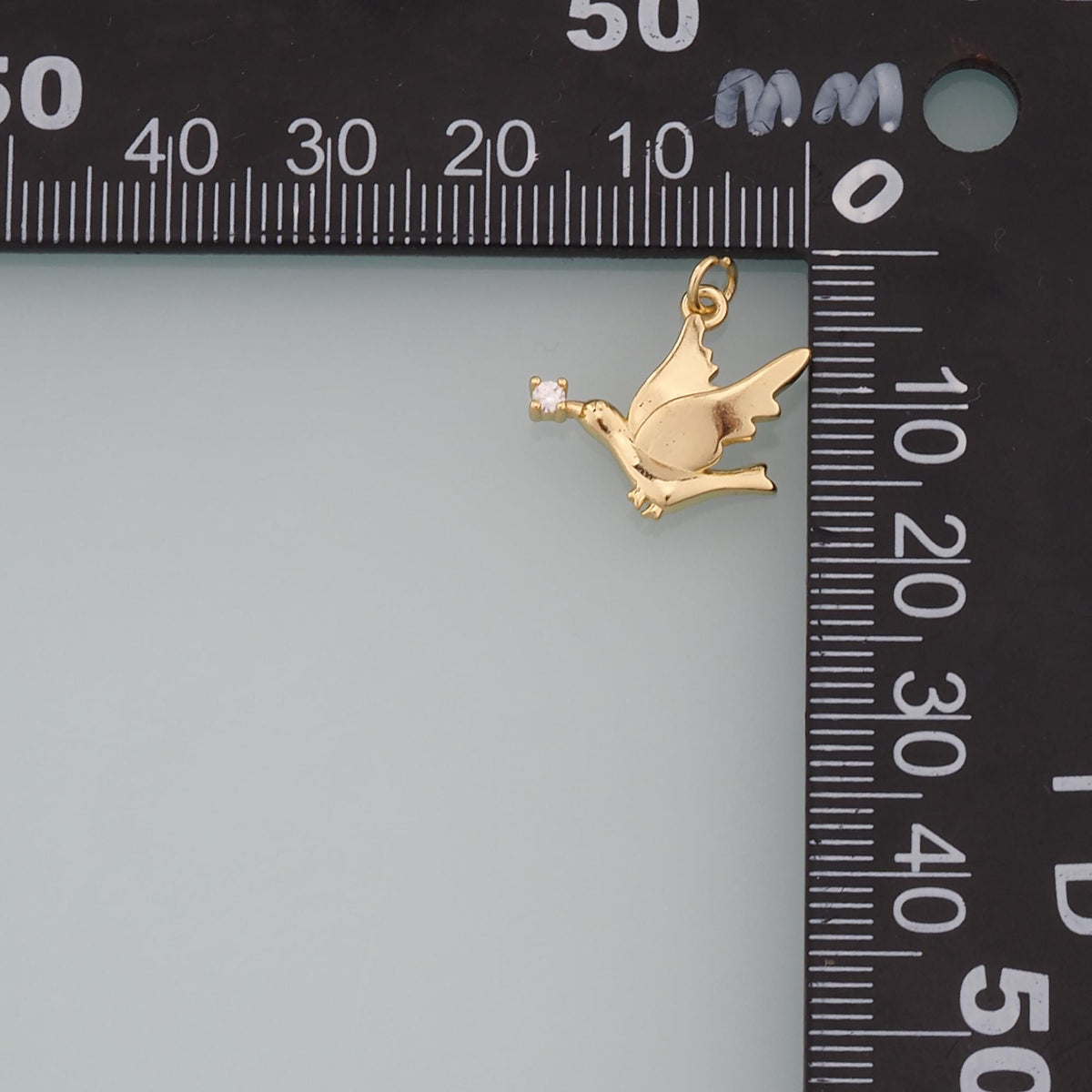 18K Gold Filled Cubic Zirconia Charm Pendant for Jewelry Making