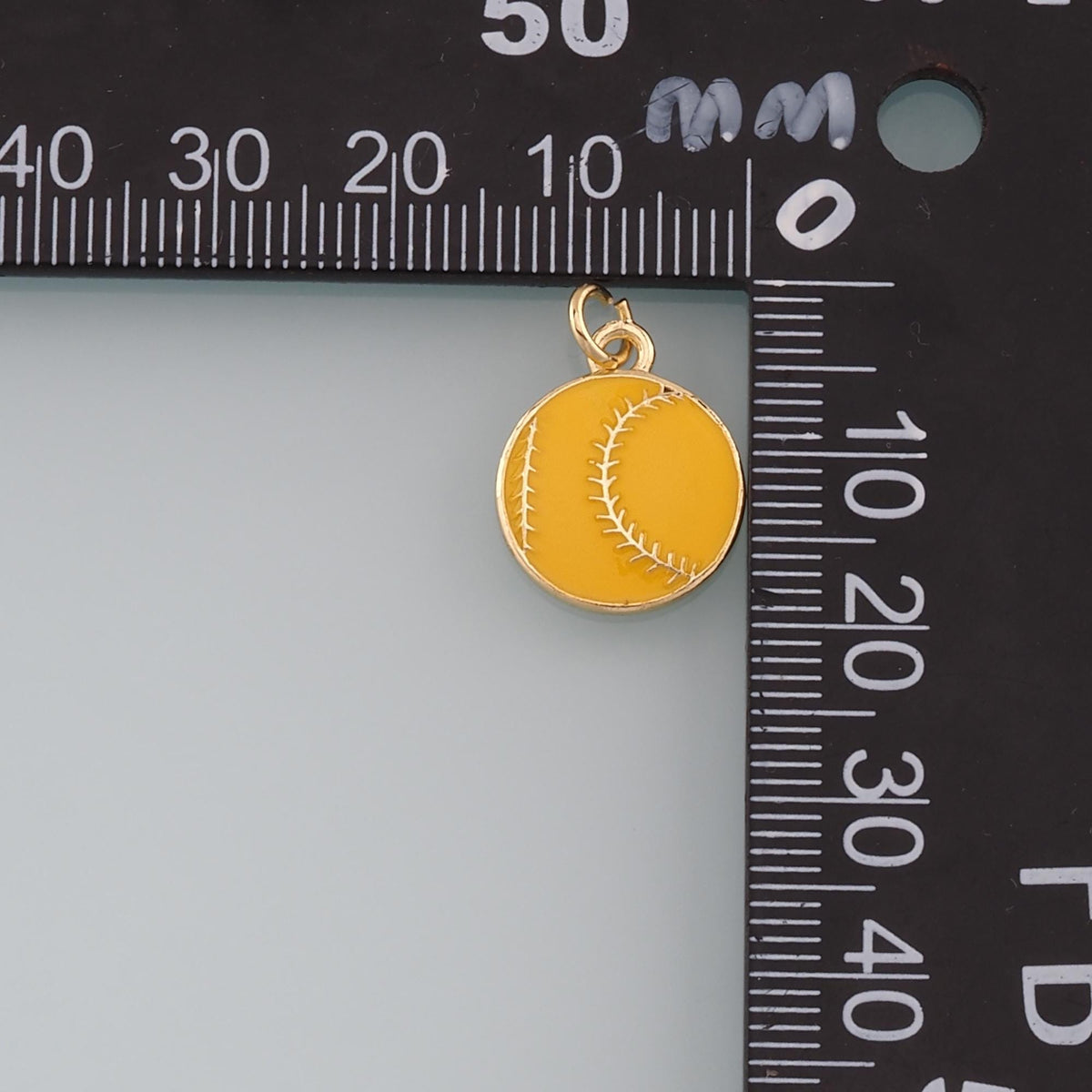 18K Gold Filled Enamel Charm Pendant for Jewelry Making