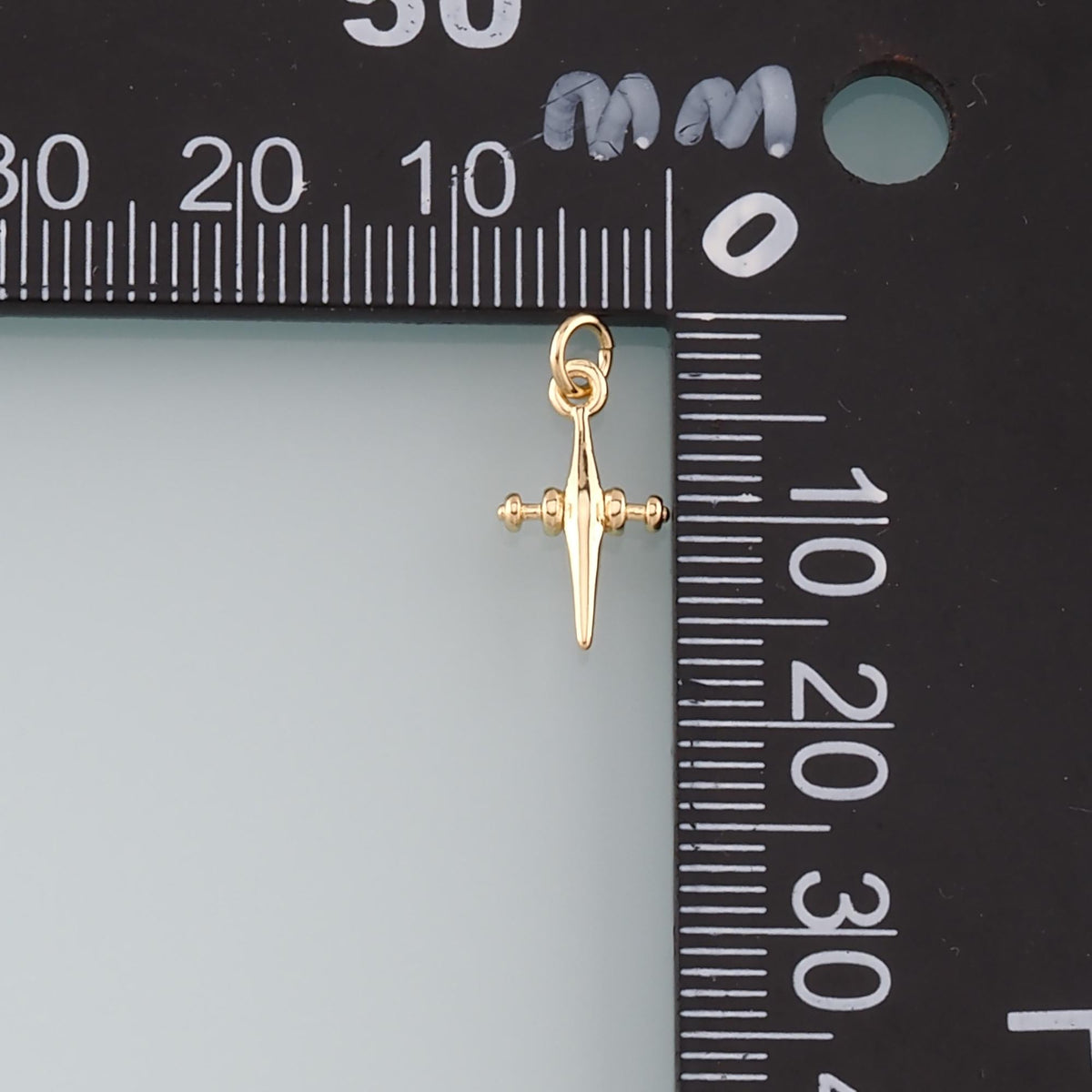 Gold Cross Charms,18K Gold Filled Cross Pendant,Religion Charm Bracelet Necklace for DIY Jewelry Making Supply
