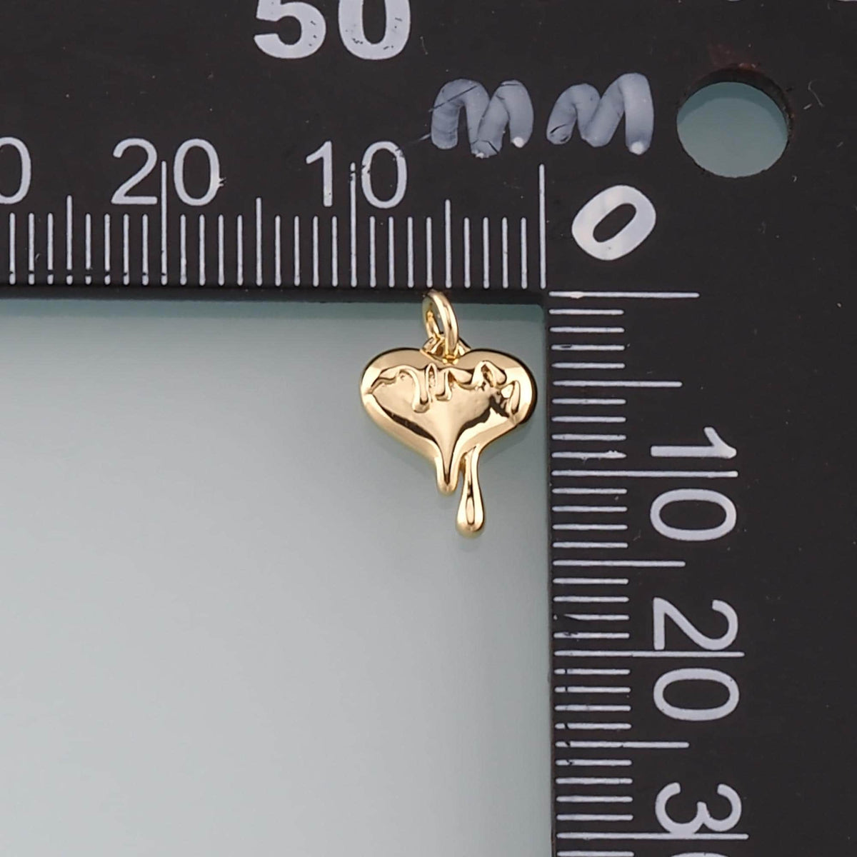 Gold Heart Charms,18K Gold Filled Heart Pendant,Dainty Heart Charm Bracelet Necklace for DIY Jewelry Making Supply