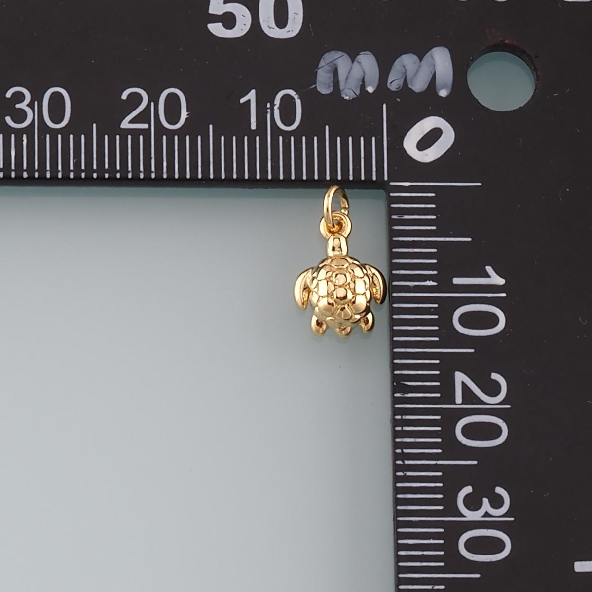 Gold Ocean Charms,18K Gold Filled Turtle Pendant,Turtle Charm Bracelet Necklace for DIY Jewelry Making Supply