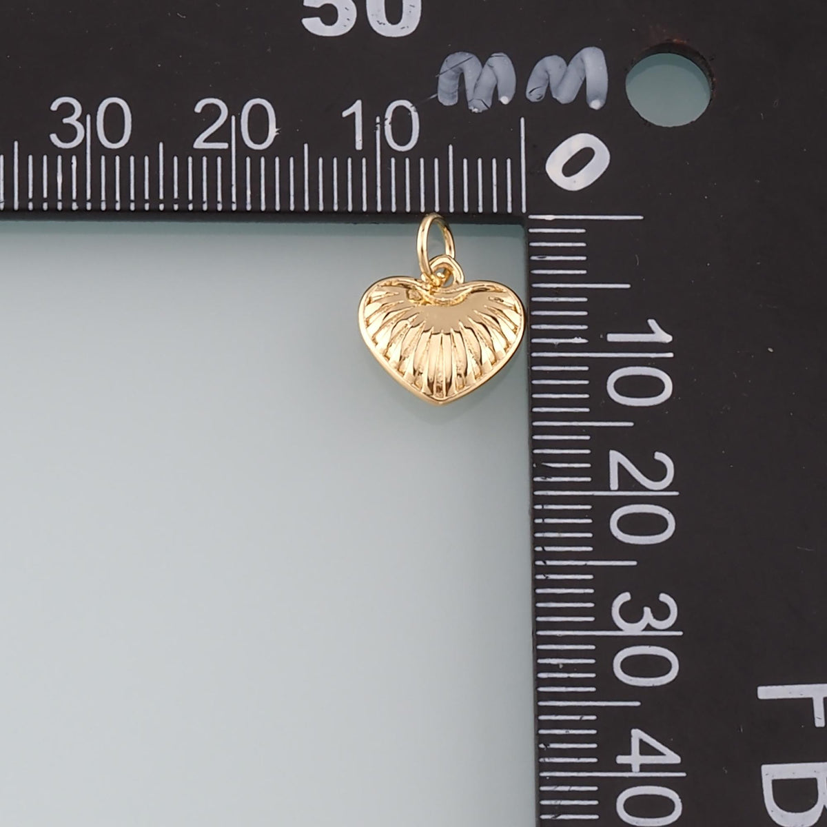 18K Gold Filled Heart Charm Pendant for Jewelry Making