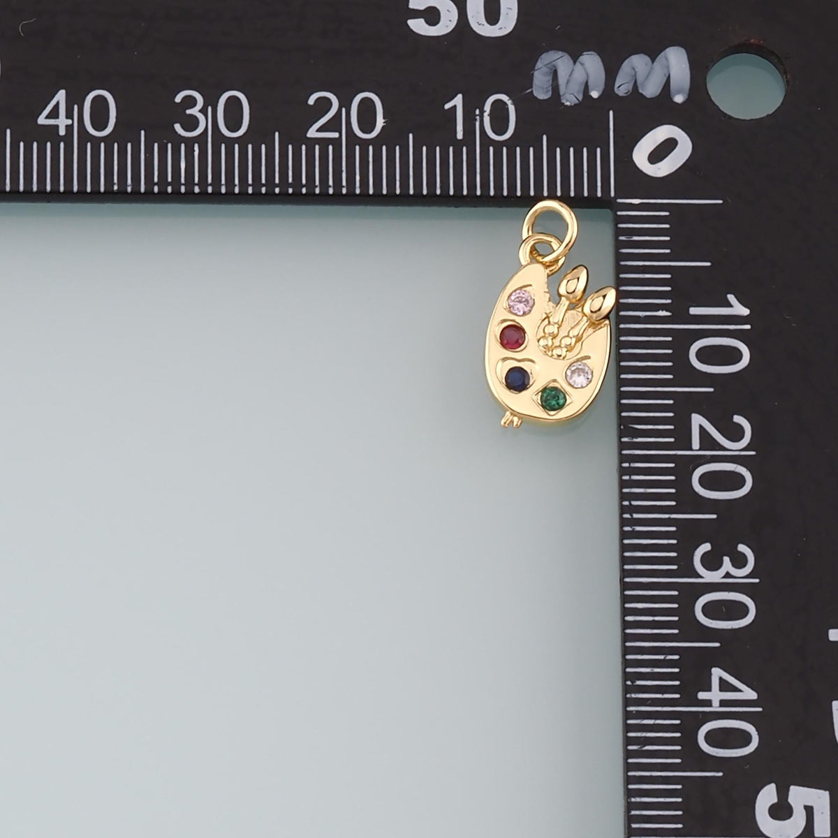 18K Gold Filled Cubic Zirconia Charm Pendant for Jewelry Making