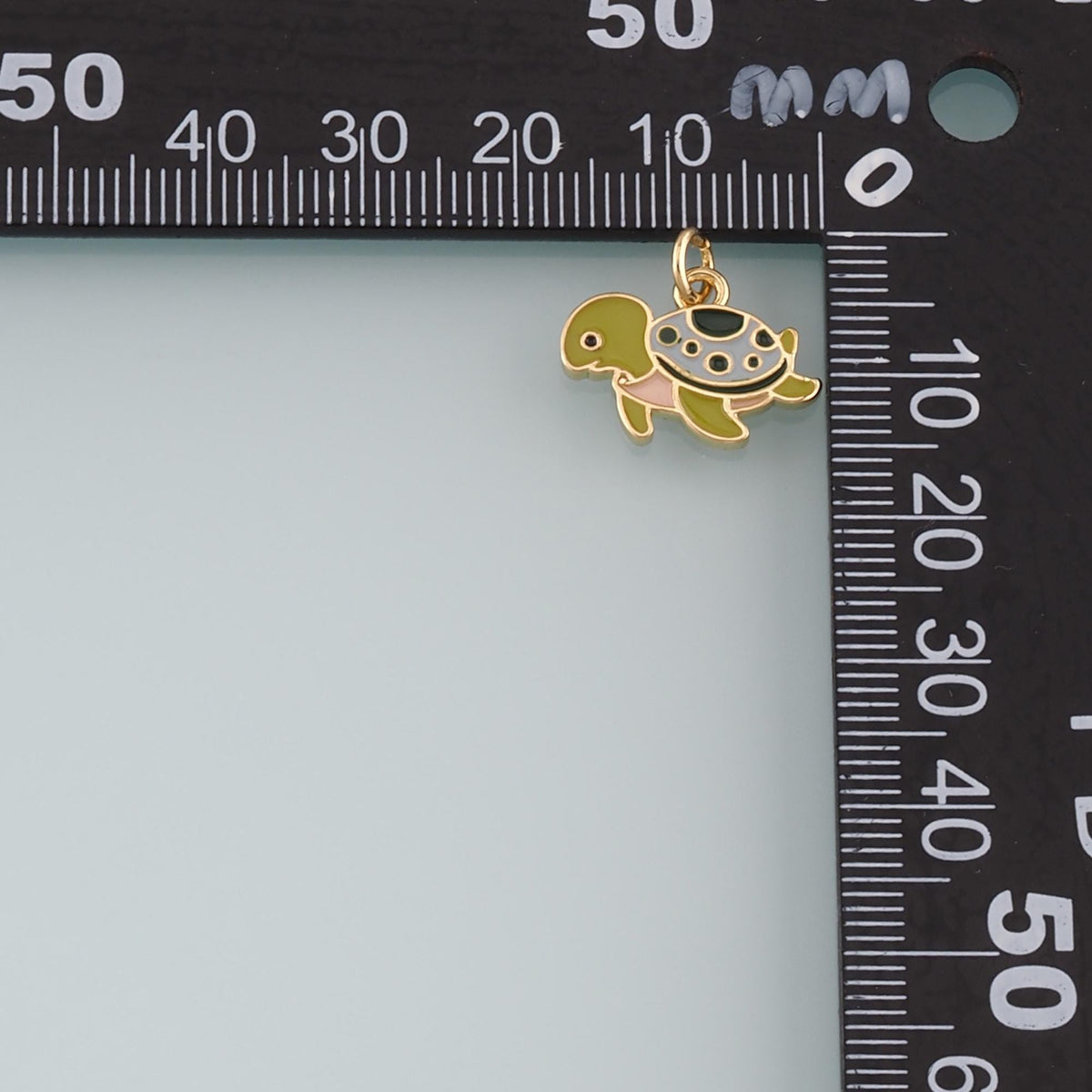 Gold Ocean Charms,18K Gold Filled Turtle Pendant,Enamel Turtle Charm Bracelet Necklace for DIY Jewelry Making Supply