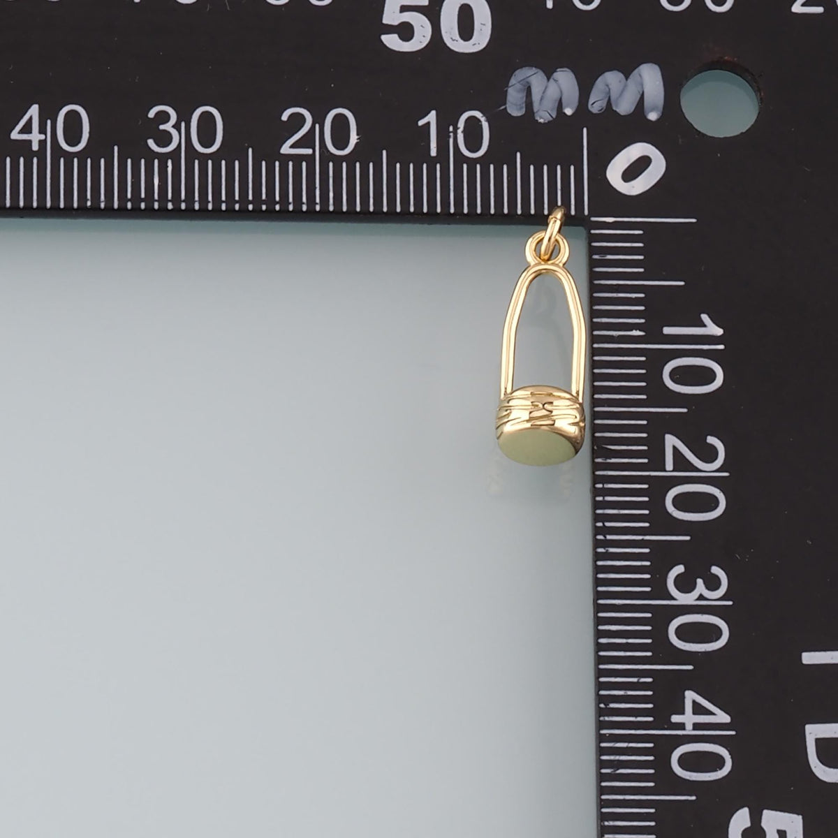 18K Gold Filled Fruit Basket Pendant,Dainty Nantucket Basket Charm Bracelet Necklace for DIY Jewelry Making Supply