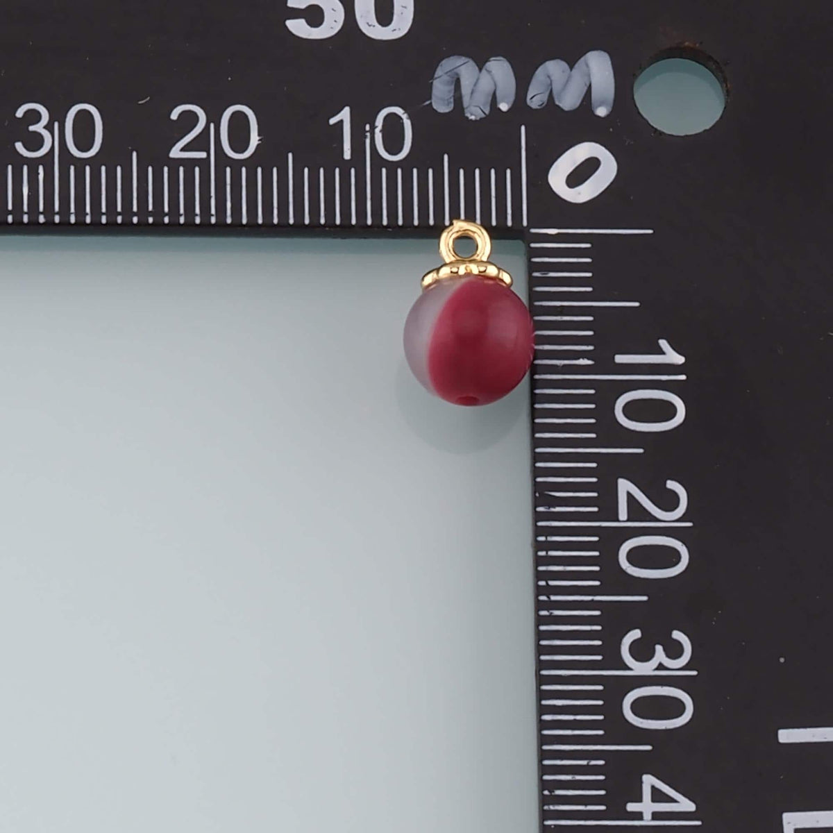 Gold Ball Charms,18K Gold Filled Round Ball Pendant,Round Charm Bracelet Necklace for DIY Jewelry Making Supply
