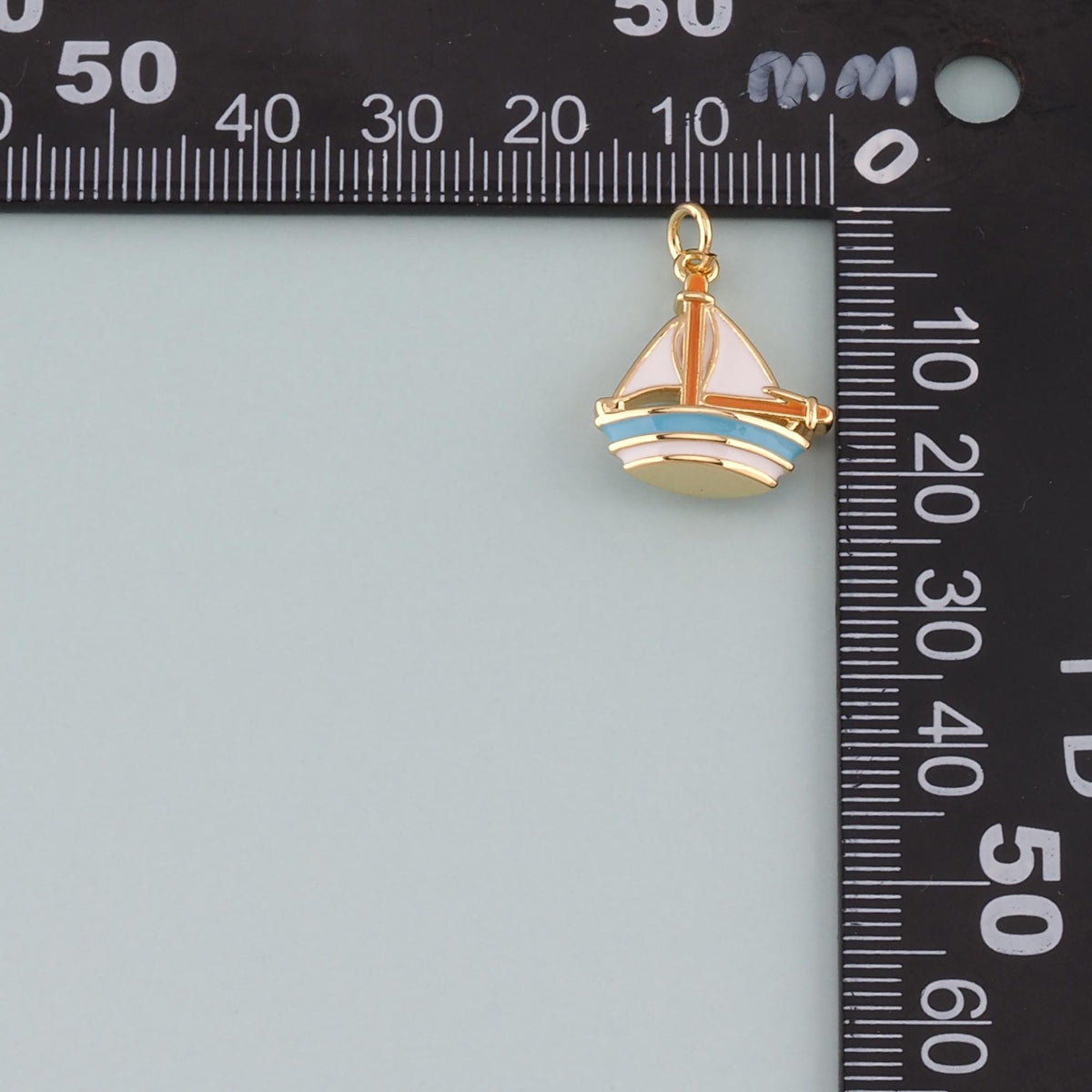 18K Gold Filled Enamel Charm Pendant for Jewelry Making