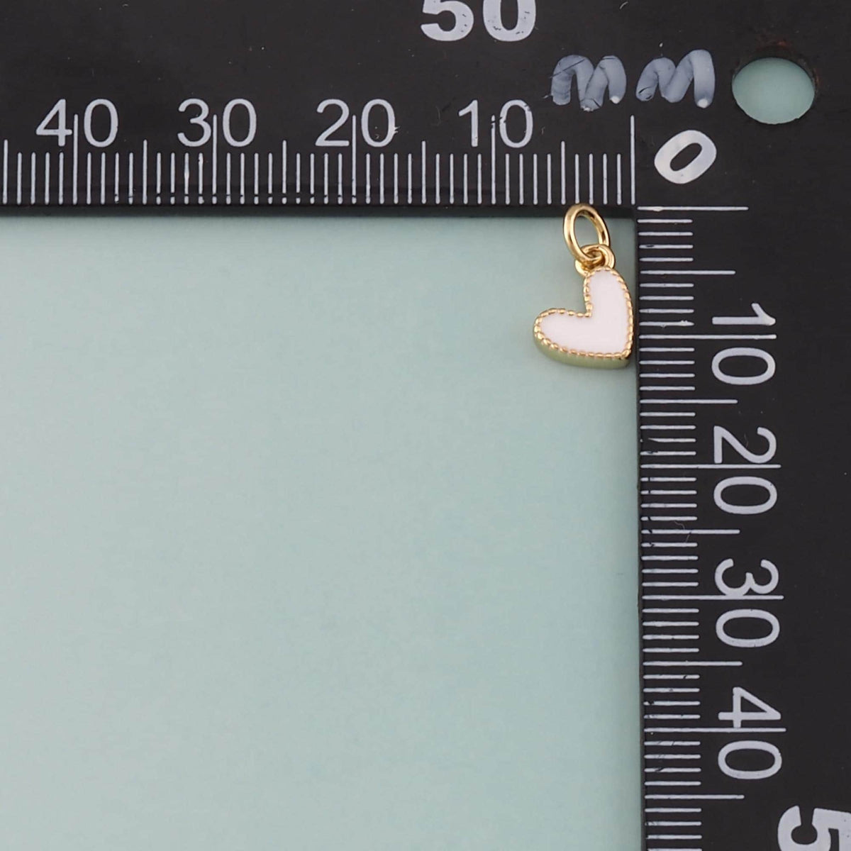 Gold Heart Charms,18K Gold Filled Heart Pendant,Enamel Heart Charm Bracelet Necklace for DIY Jewelry Making Supply