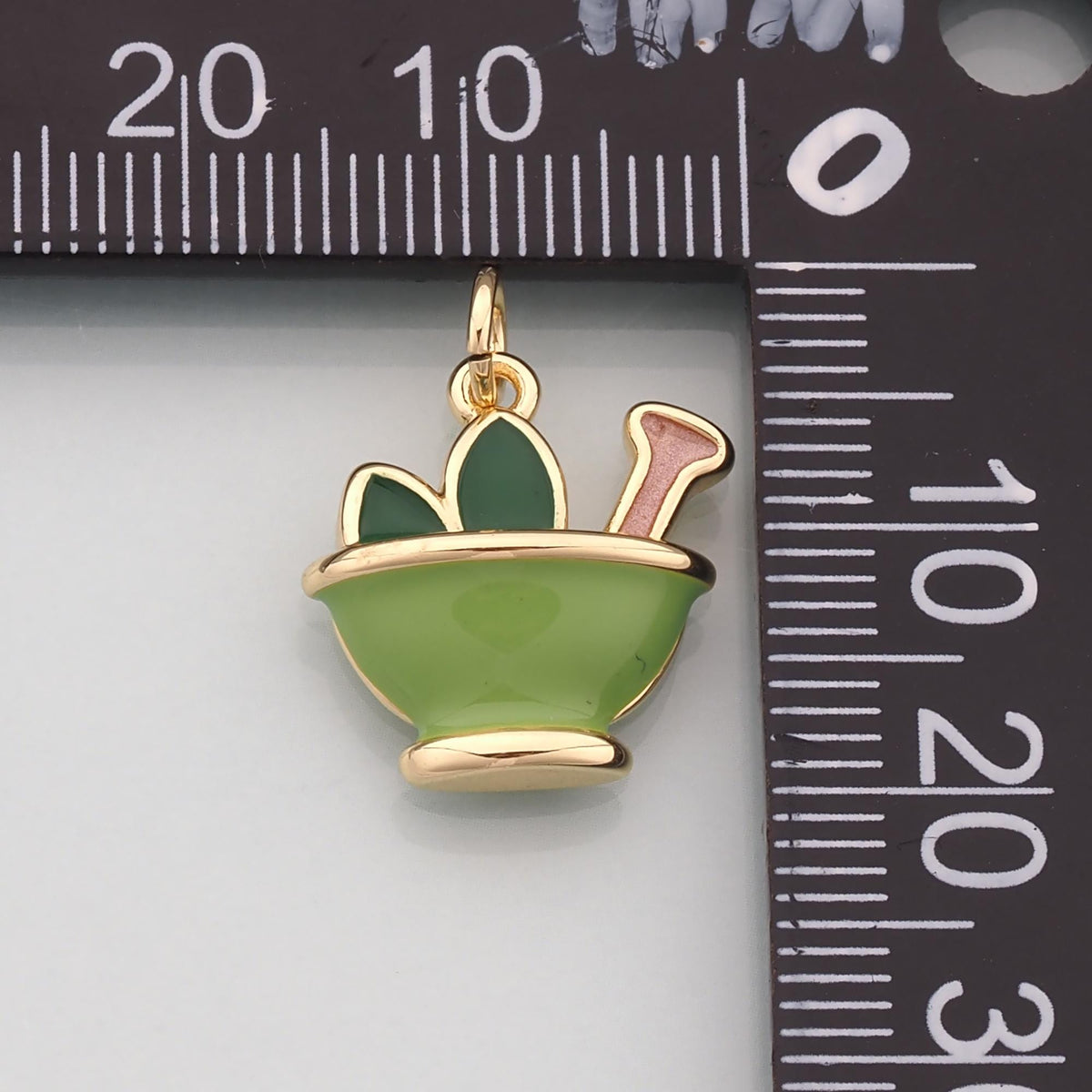18K Gold Filled Ice Cream Cup Cream Pendant,Enamel Ice Cream Charm Bracelet Necklace for DIY Jewelry Making Supply