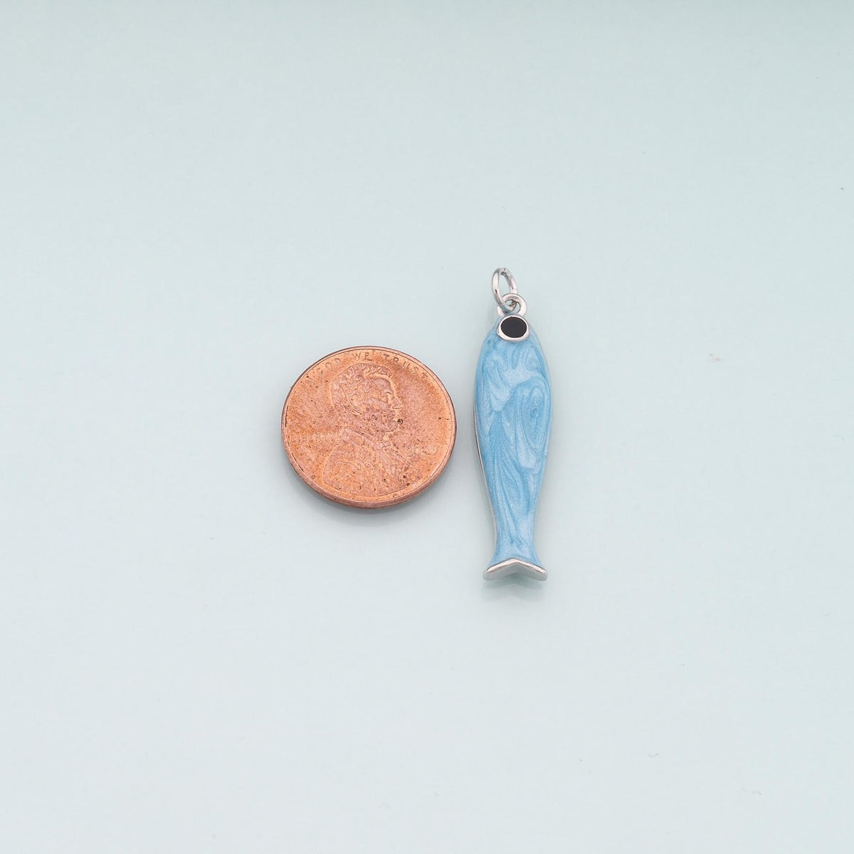 18K Gold Filled Enamel Fish Charm Pendant for Jewelry Making