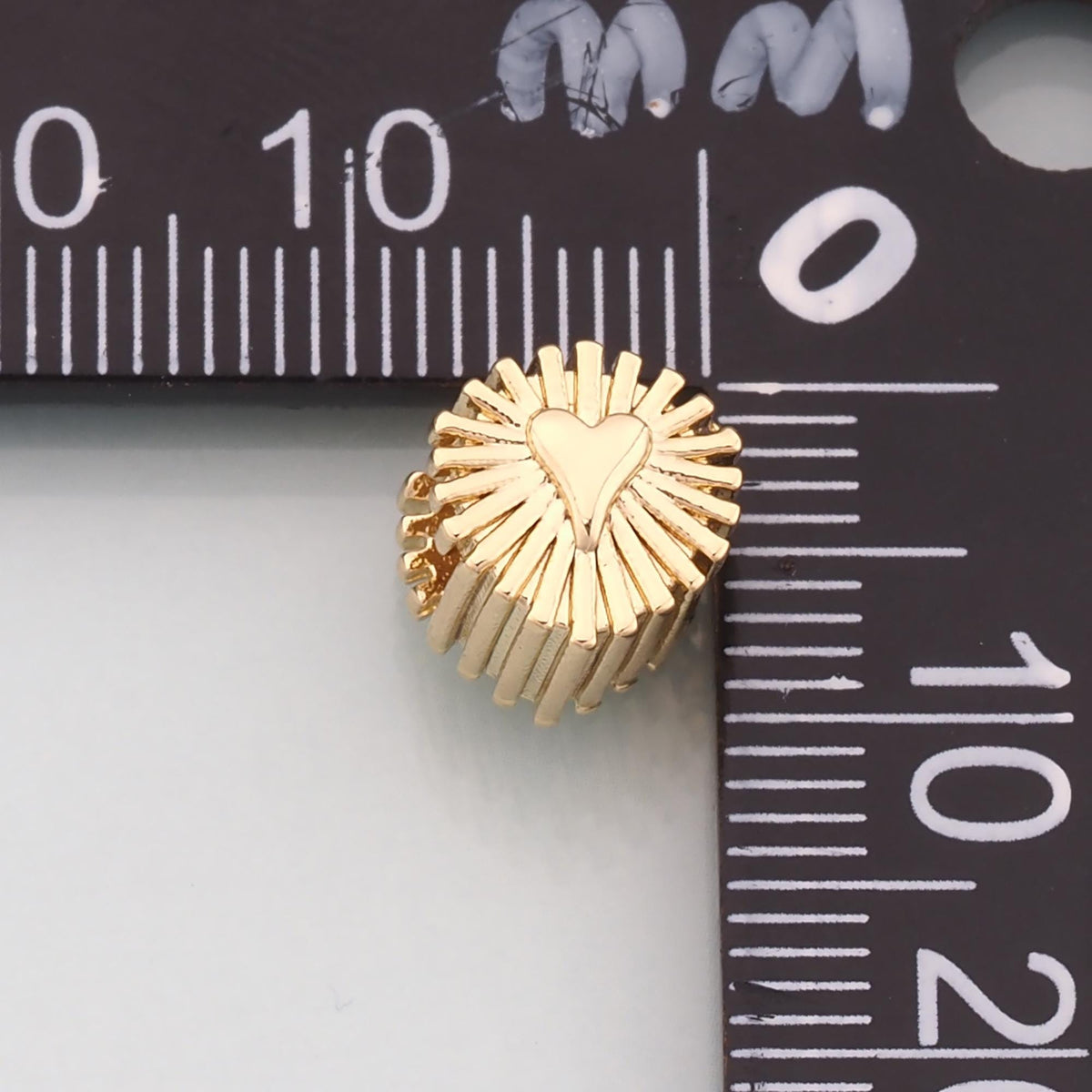 18K Gold Filled Heart Spacer Beads for Jewelry Making