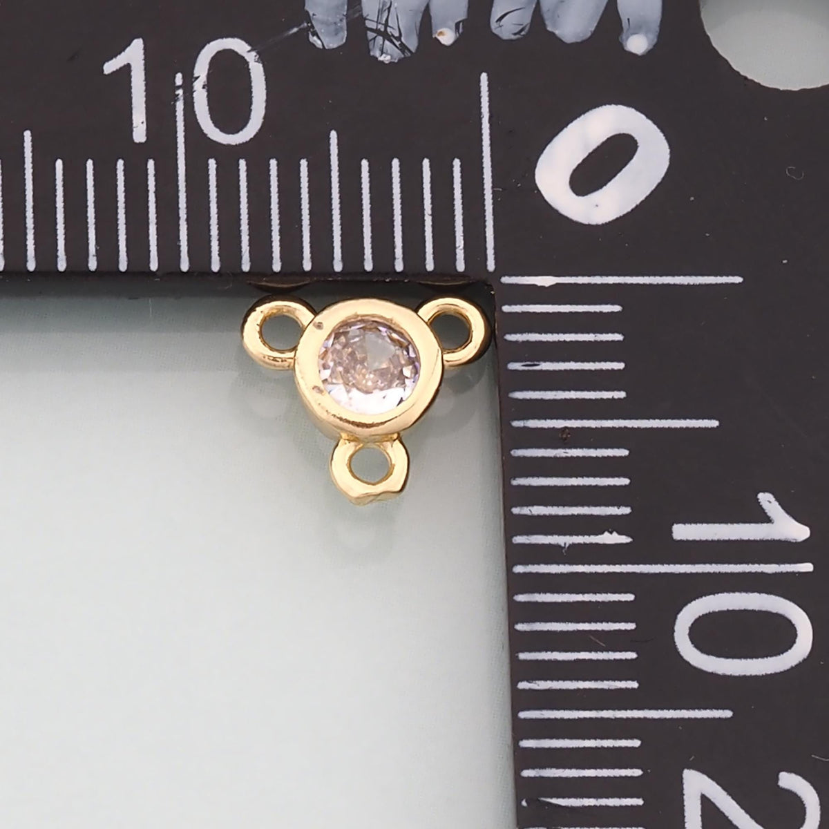 Gold Connector Charm,18K Gold Filled Round Pendant,CZ Micro Pave Round Charm Bracelet Necklace for DIY Jewelry Making Supply
