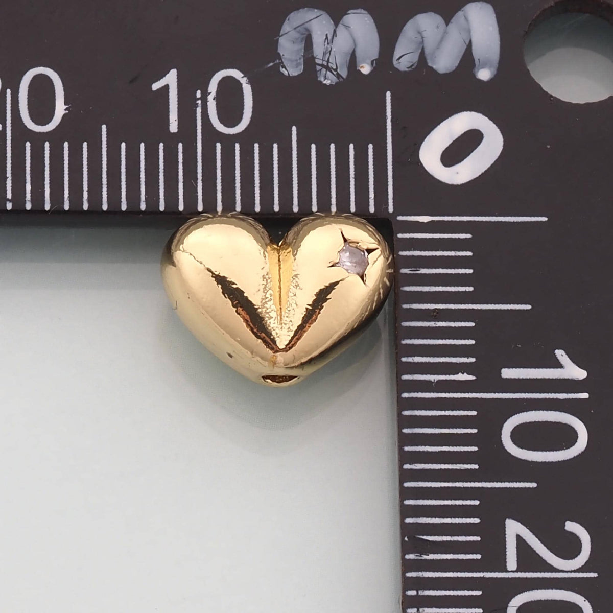18K Gold Filled Heart Spacer Beads for Jewelry Making