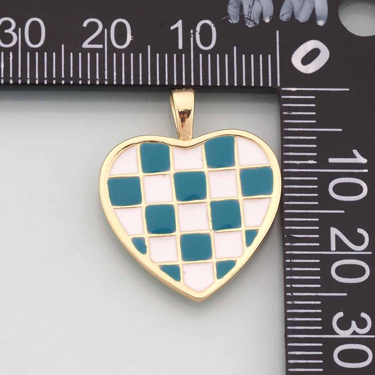 Gold Heart Charms,18K Gold Filled Heart Pendant,Enamel Heart Charm Bracelet Necklace for DIY Jewelry Making Supply