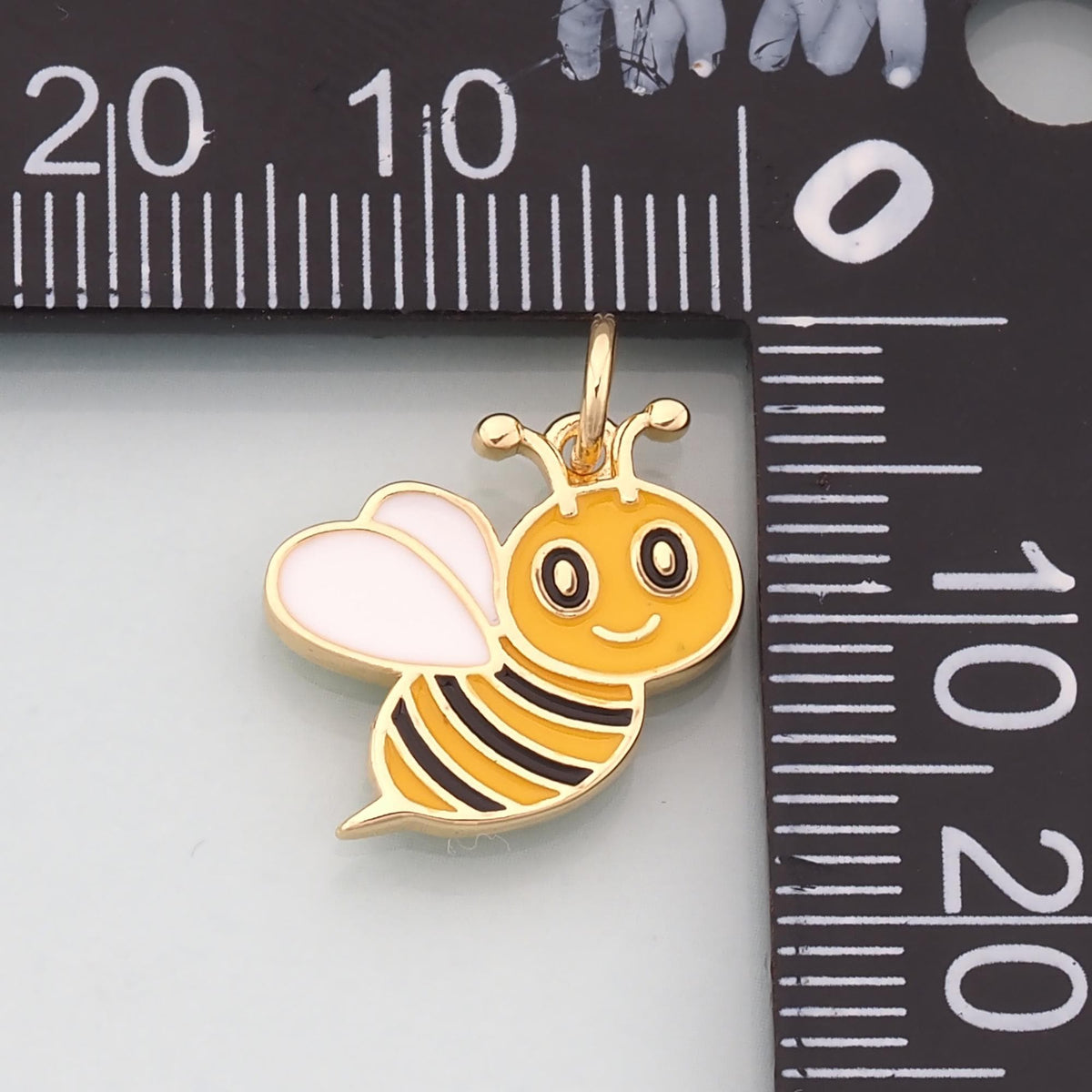 18K Gold Filled Enamel Charm Pendant for Jewelry Making