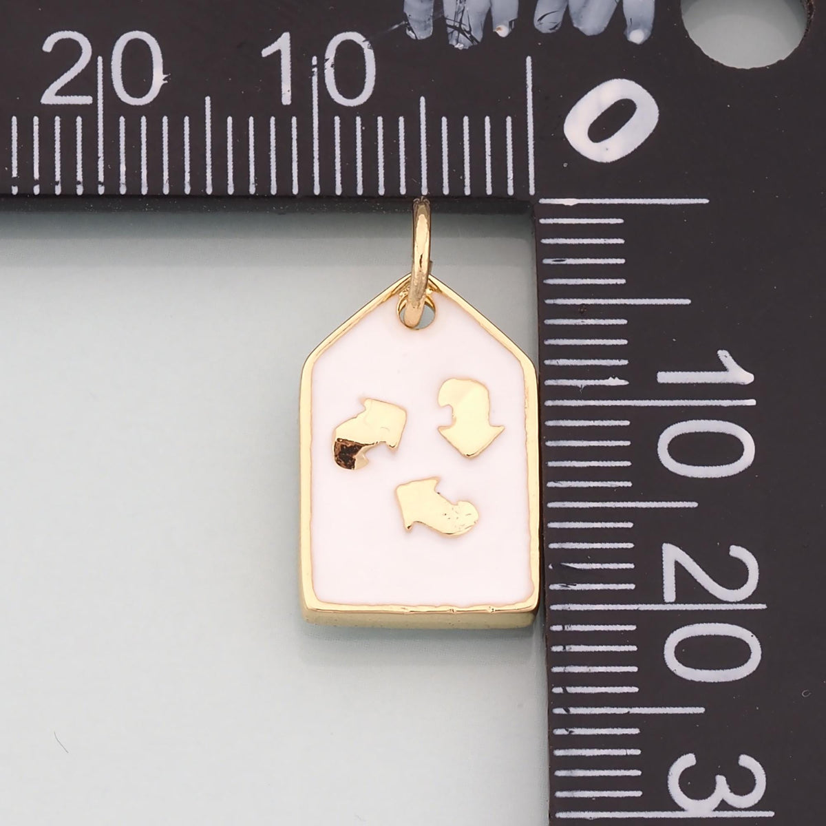 18K Gold Filled Recycle Symbol Pendant,Enamel Recycle Charm Bracelet Necklace for DIY Jewelry Making Supply