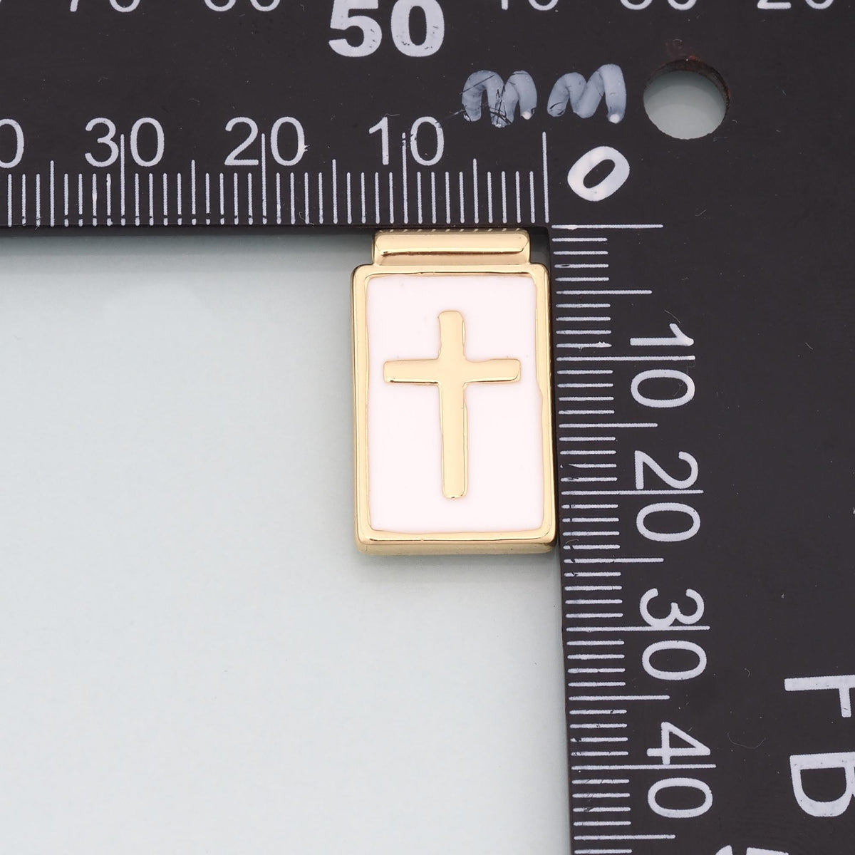 Gold Cross Charms,18K Gold Filled Cross Pendant,Enamel Religion Charm Bracelet Necklace for DIY Jewelry Making Supply