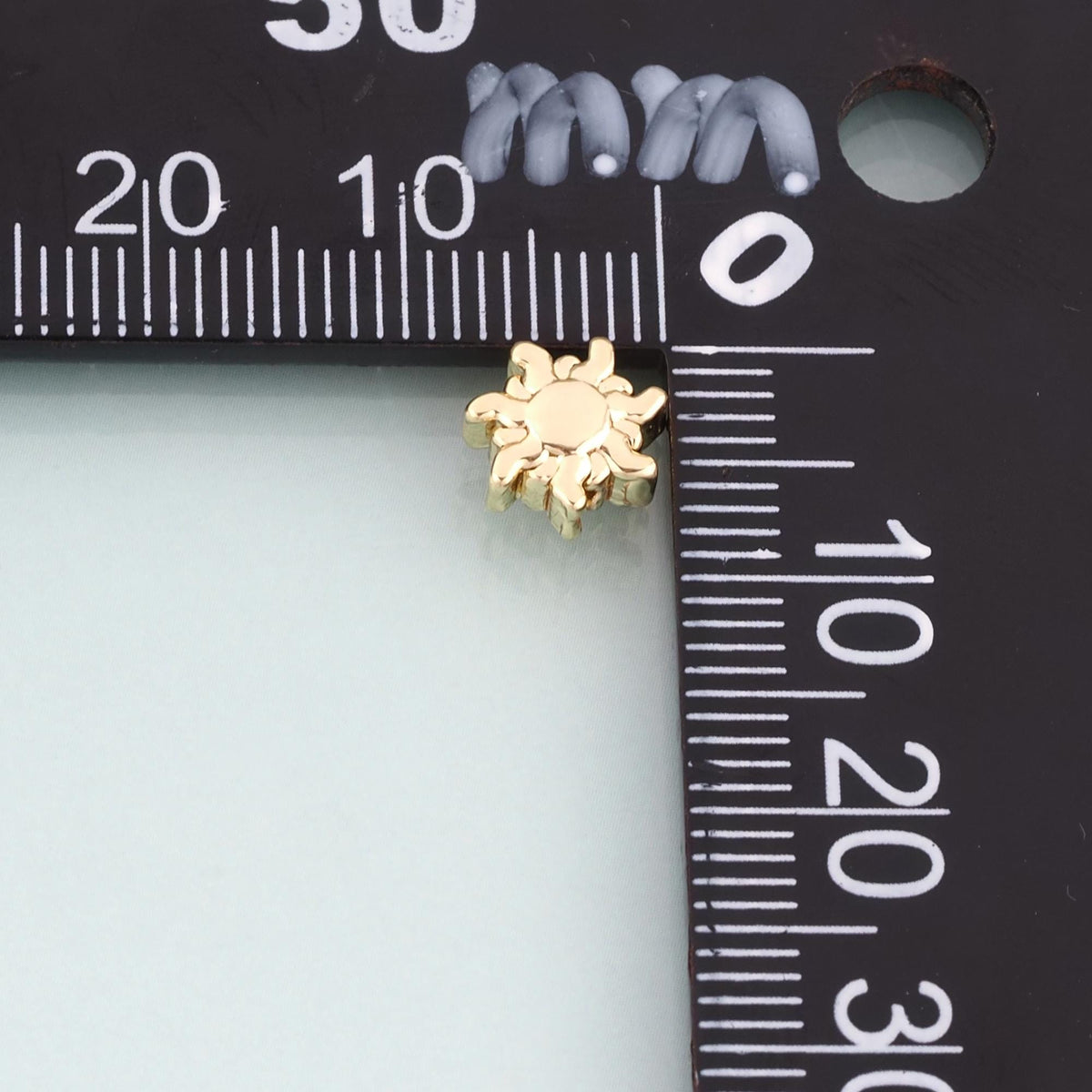 18K Gold Filled Sun Spacer Beads for Jewelry Making