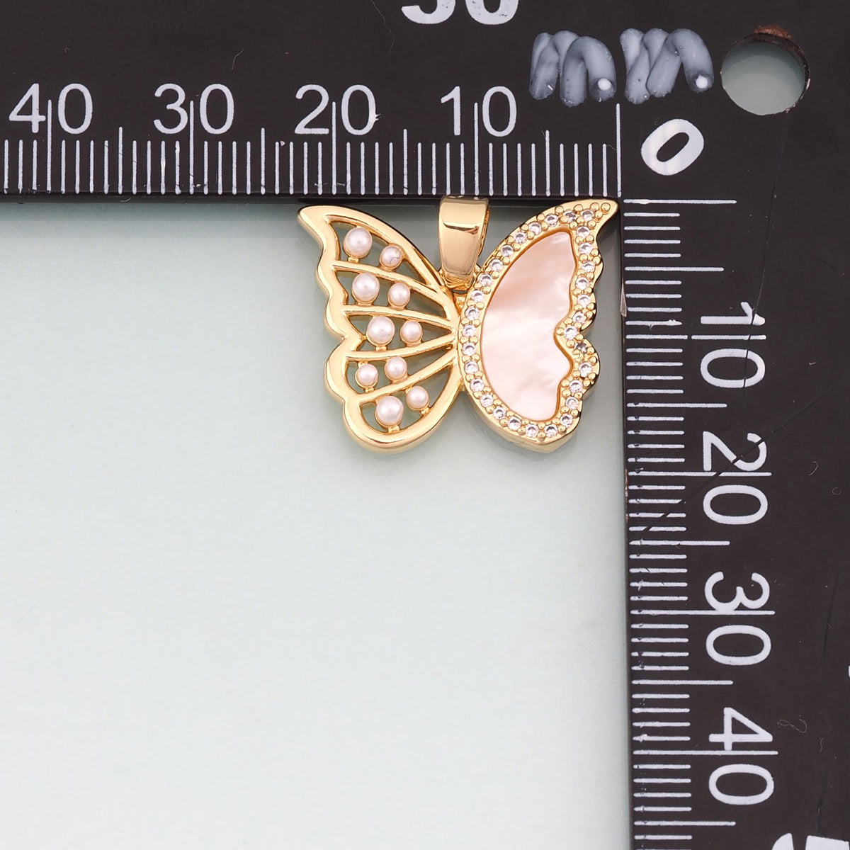 Gold Shell Butterfly Charms,18K Gold Filled Hollow Butterfly Pendant Charm Bracelet Necklace for DIY Jewelry Making Supply