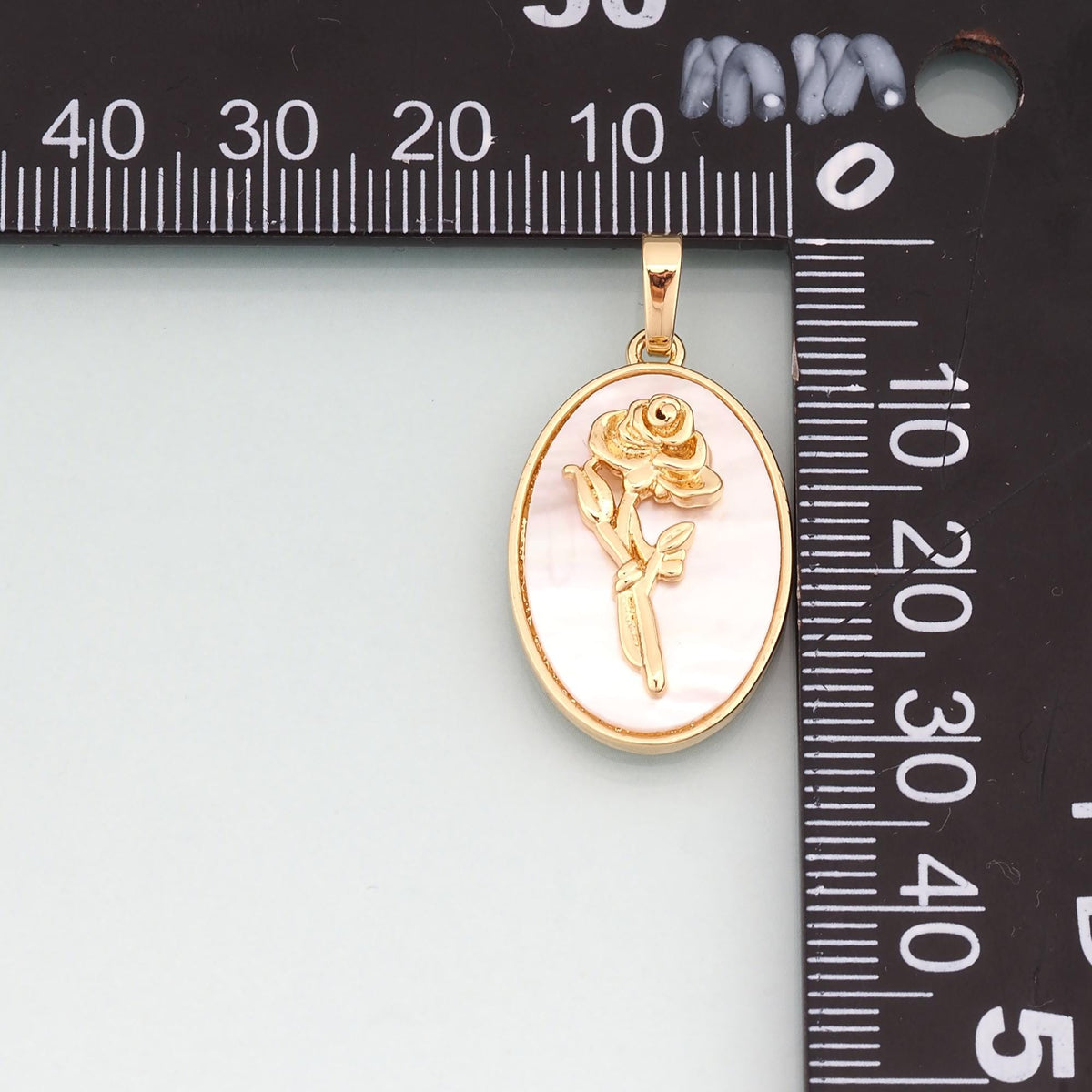 Gold Shell Birthday Flower Charms,18K Gold Filled Flower Pendant Charm Bracelet Necklace for DIY Jewelry Making Supply