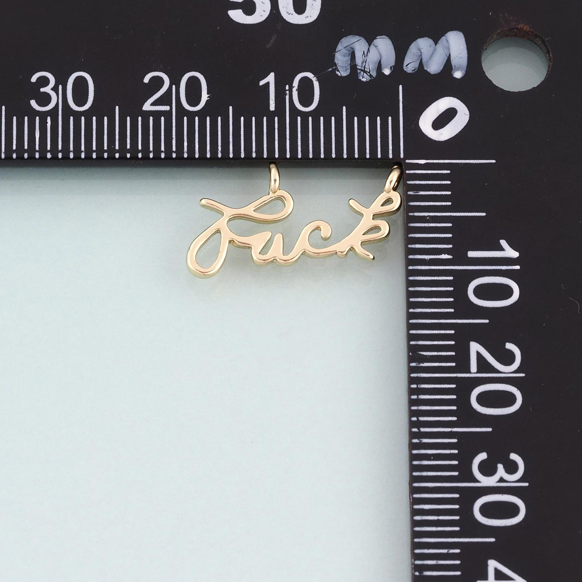 18K Gold Filled Letter Connector for Jewelry Making