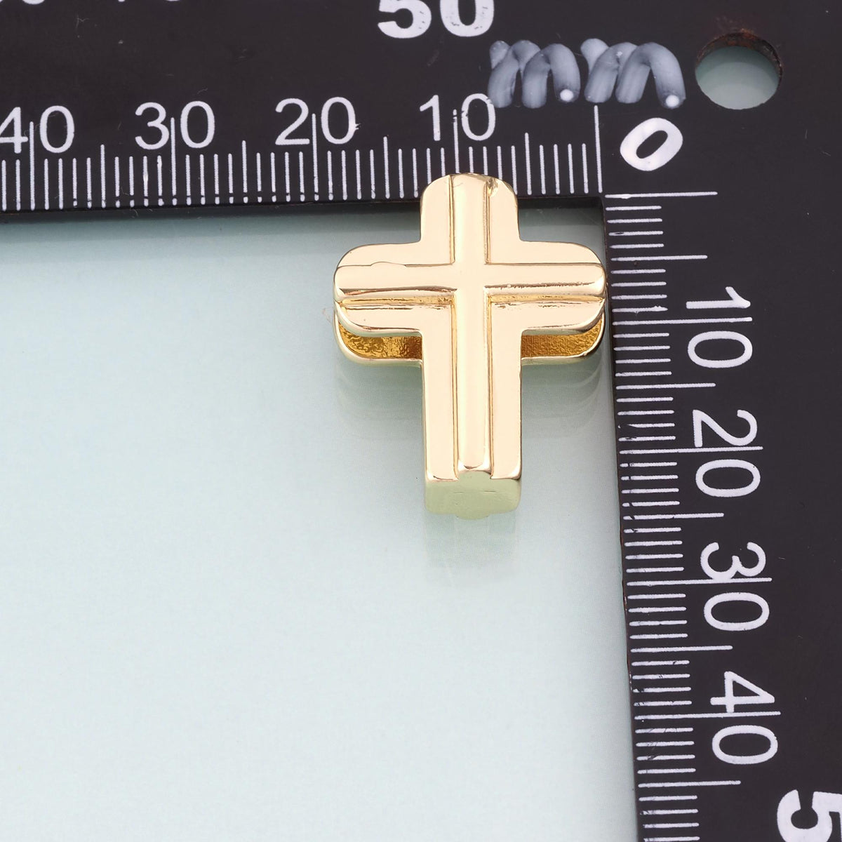 18K Gold Filled Cross Spacer Beads for Jewelry Making