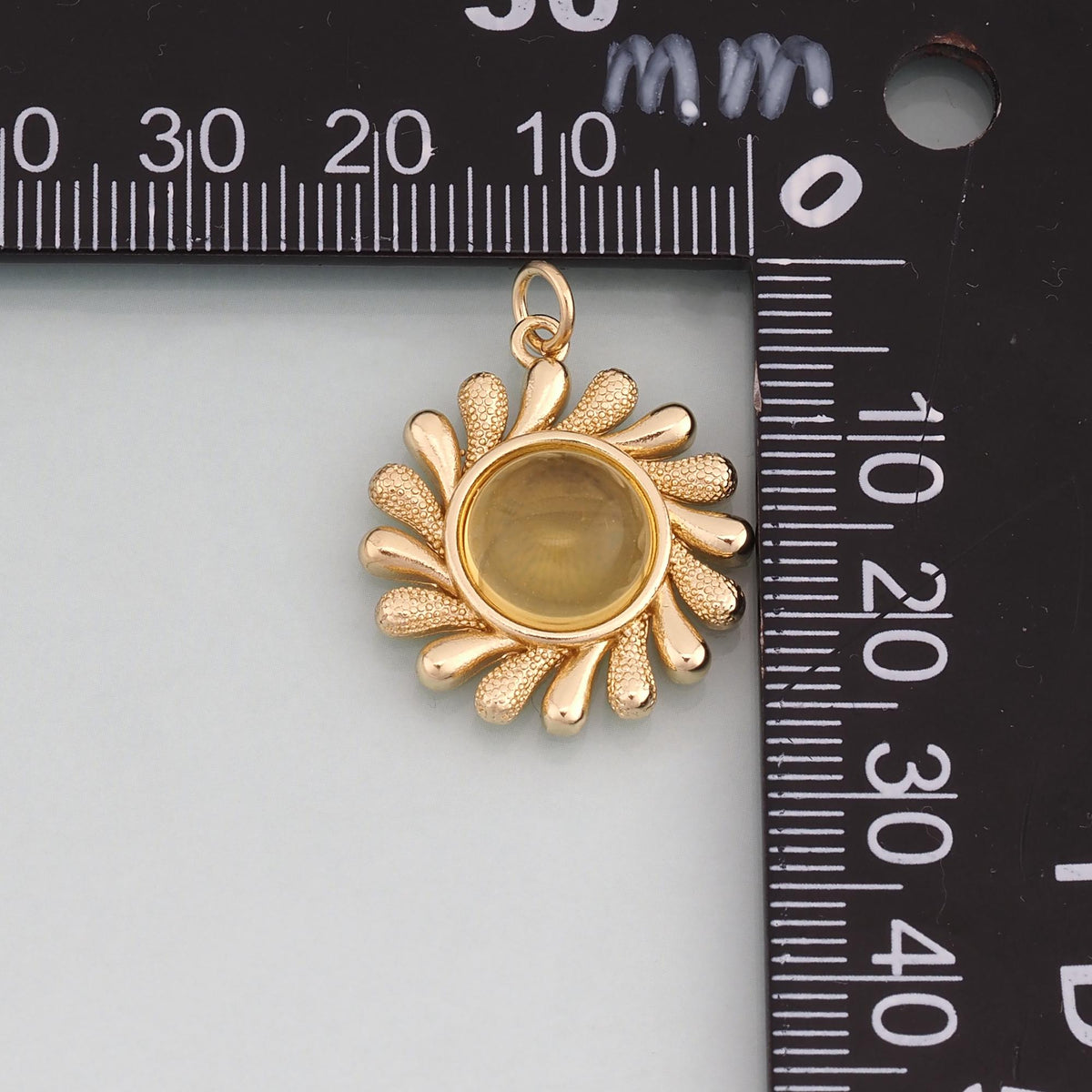 18K Gold Filled Sun Charm Pendant for Jewelry Making