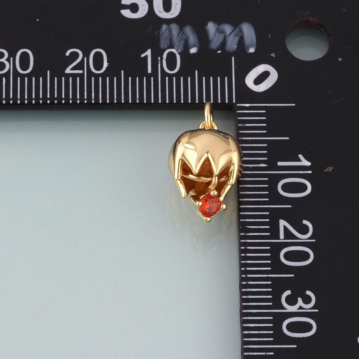 18K Gold Filled CZ Flame Bud Pendant,Natural Plant Charm Bracelet Necklace for DIY Jewelry Making Supply