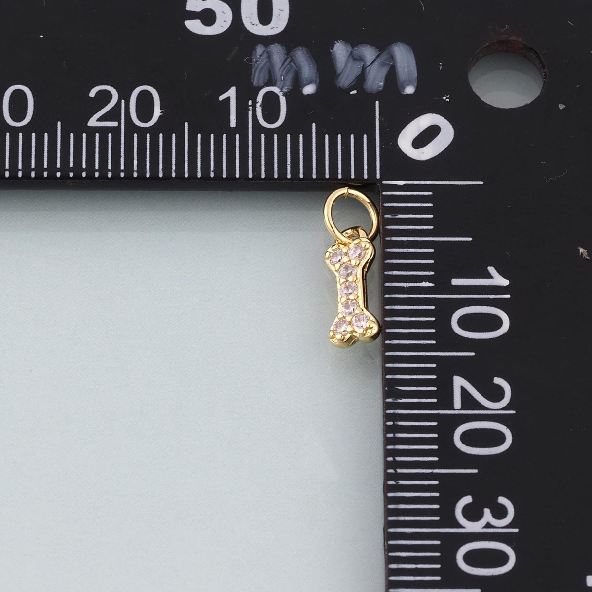 18K Gold Filled Cubic Zirconia Charm Pendant for Jewelry Making