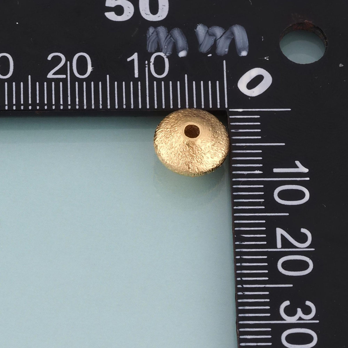 18K Gold Filled Brushed Finish UFO Shaped Bead,Minimalist UFO Shaped Spacer Bead Bracelet Necklace for DIY Jewelry Making Sup