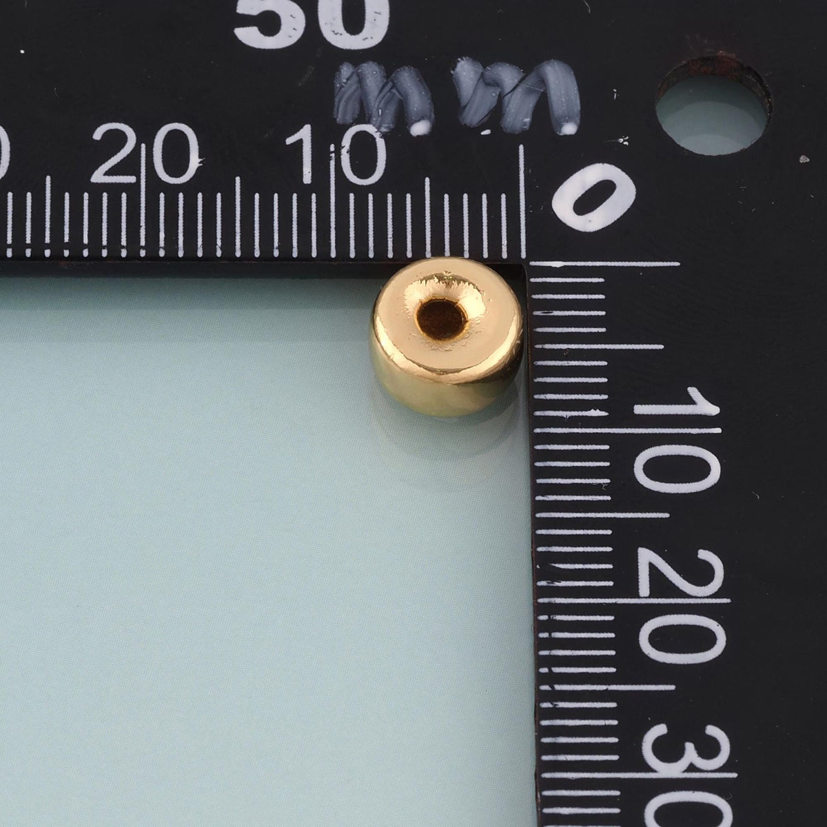 18K Gold Filled Smooth Surface Round Bead,Minimalist Round Spacer Bead Bracelet Necklace for DIY Jewelry Making Supply