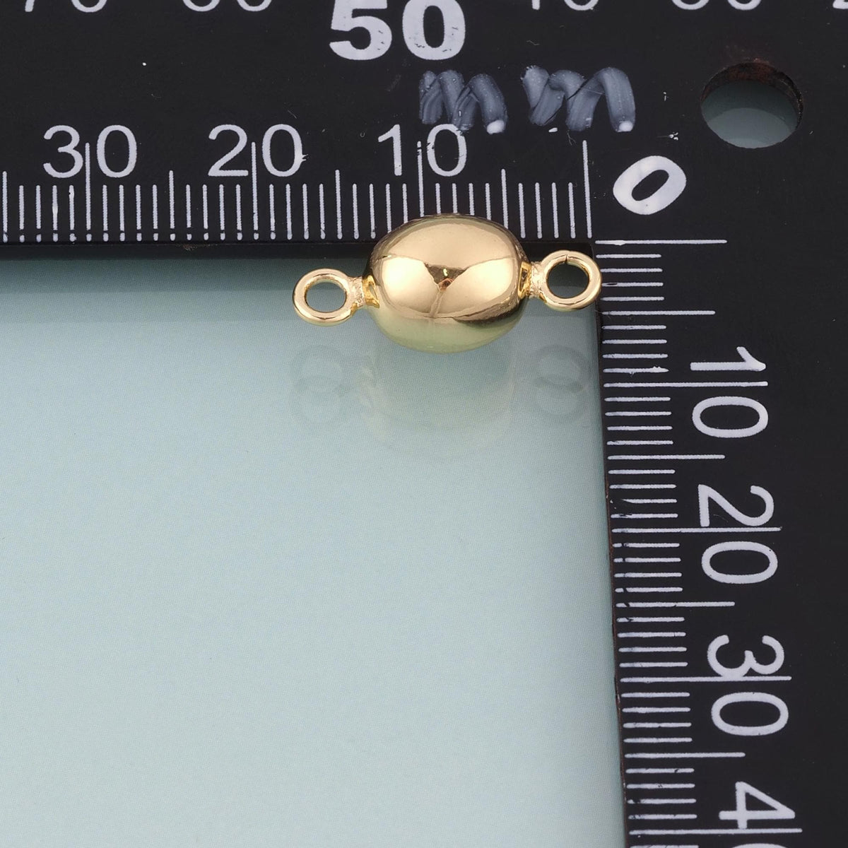 18K Gold Filled Oval Connector,Minimalist Charm Connector Bracelet Necklace for DIY Jewelry Making Supply