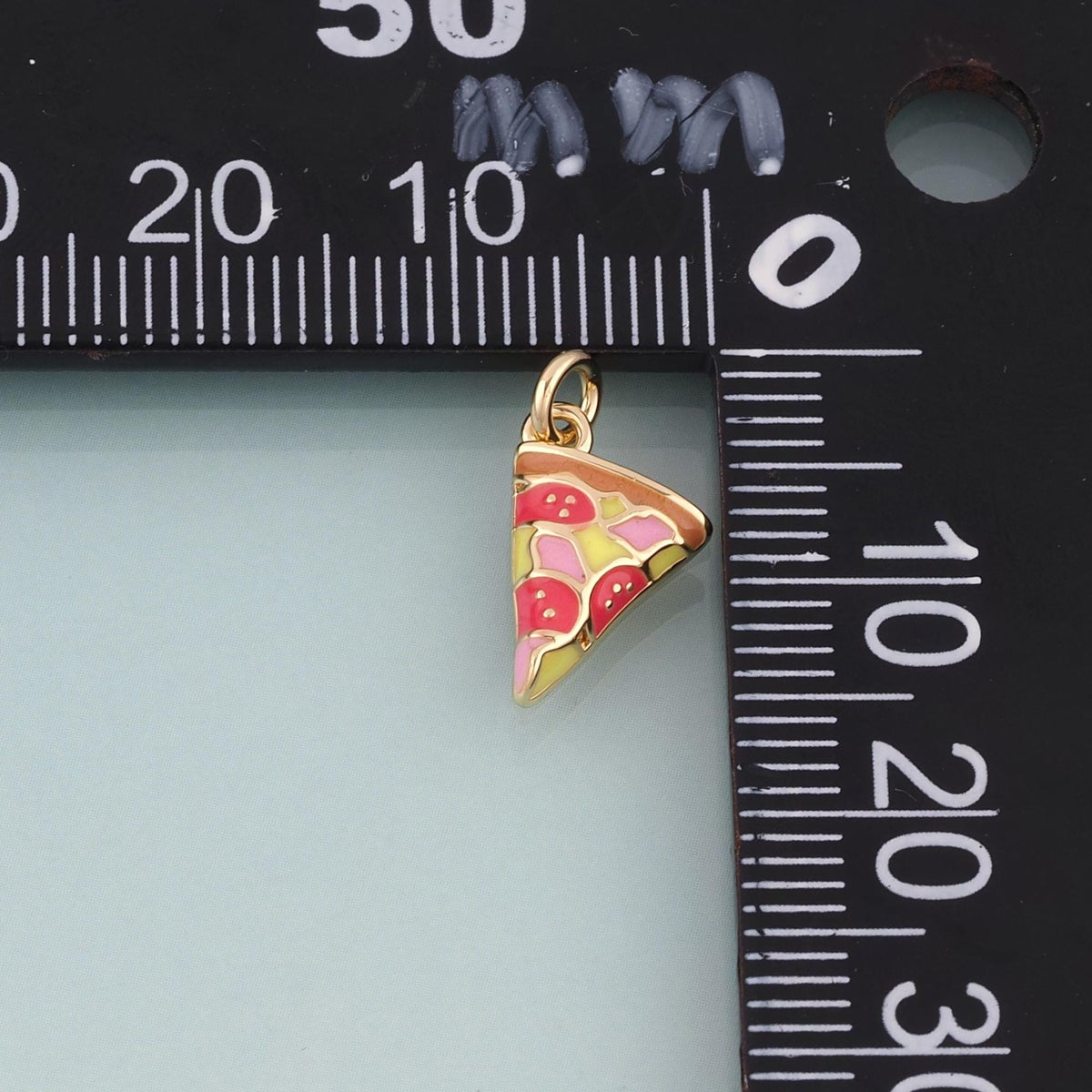 18K Gold Filled Enamel Charm Pendant for Jewelry Making