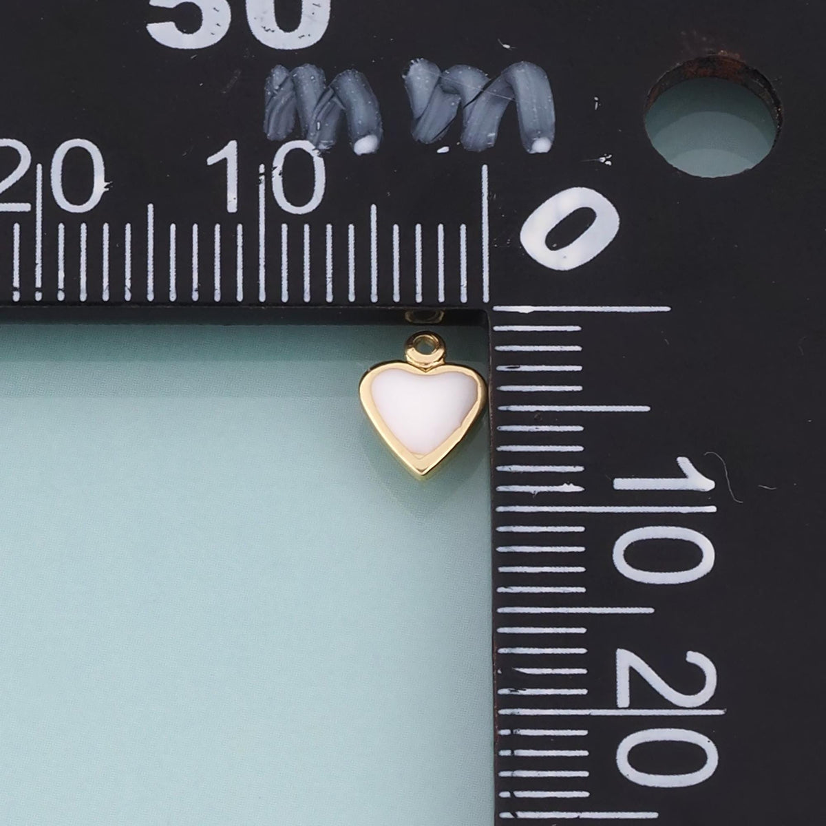 18K Gold Filled Enamel Heart Charm Pendant for Jewelry Making