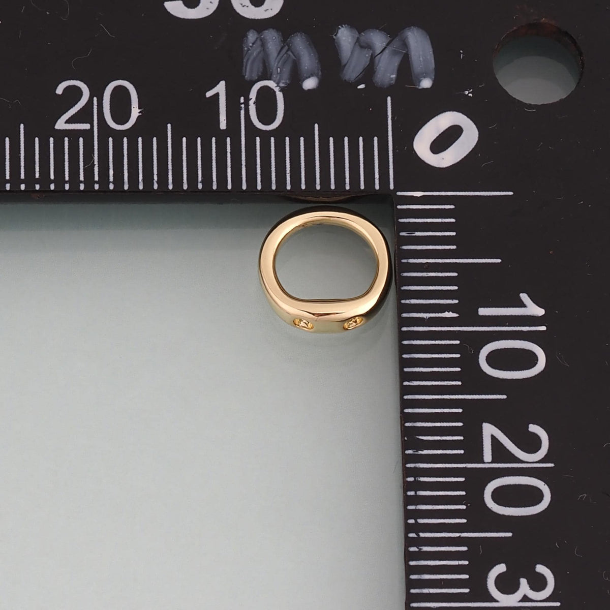 18K Gold Filled Round Connector Pendant,Minimalist Charm Bracelet Necklace for DIY Jewelry Making Supply