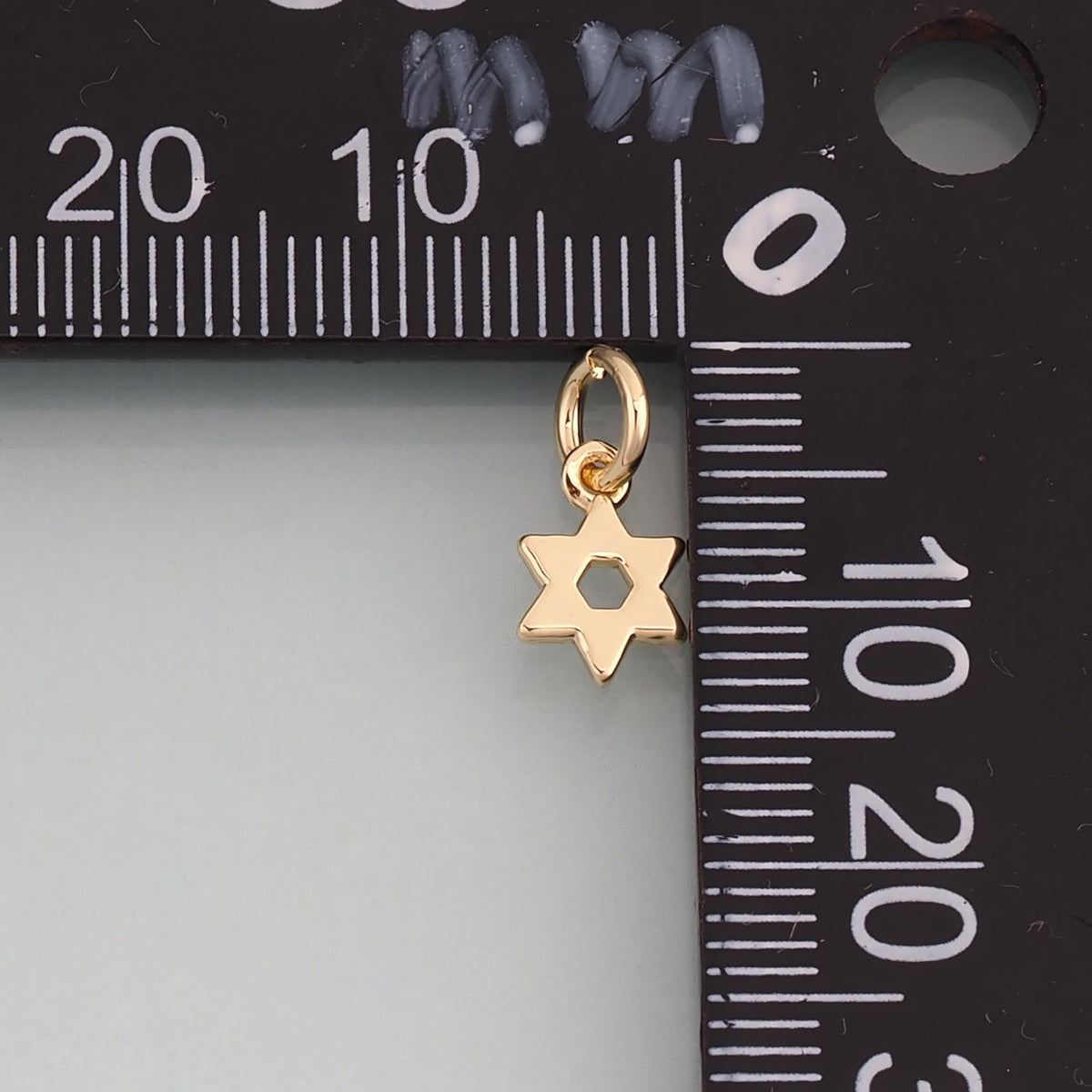 18K Gold Filled Star of David Pendant,Star Charm Bracelet Necklace for DIY Jewelry Making Supply