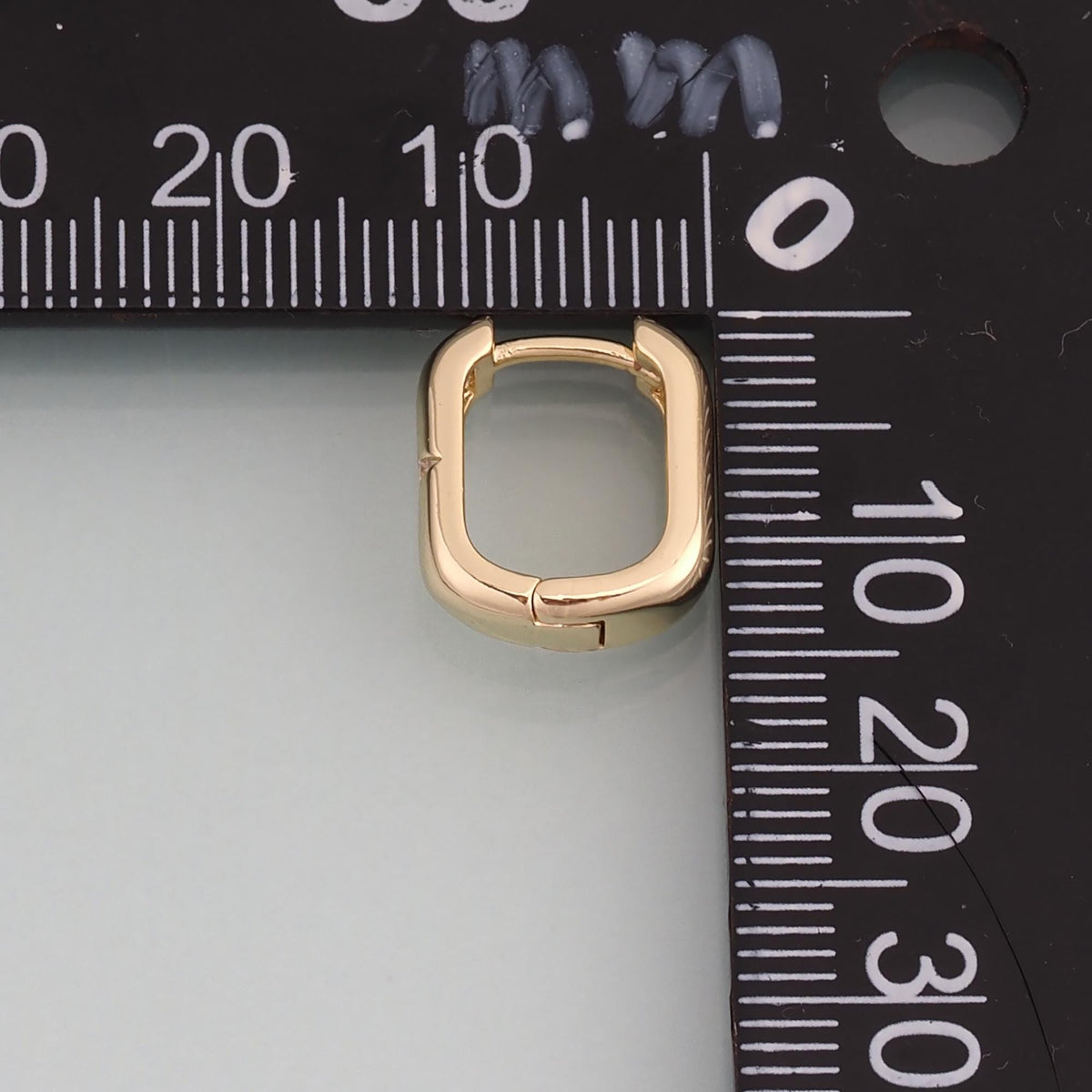 A Pair 18K Gold Filled Square Earrings, Minimalist Earrings Bracelet Necklace for DIY Jewelry Making Supply