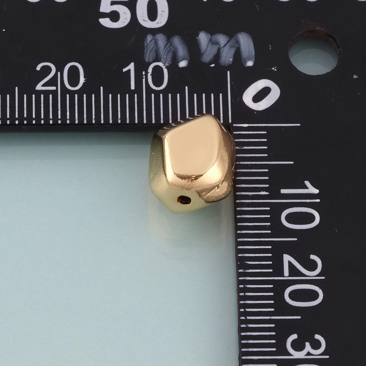 18K Gold Filled Geometry Bead,Minimalist Geometry Spacer Bead Bracelet Necklace for DIY Jewelry Making Supply