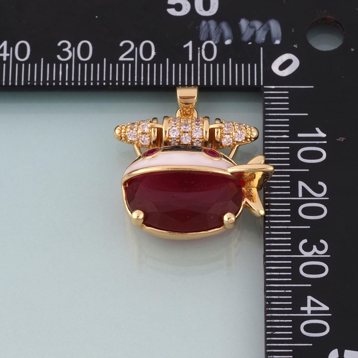 18K Gold Filled CZ Airship Pendant,Fantasy Style Charm Bracelet Necklace for DIY Jewelry Making Supply