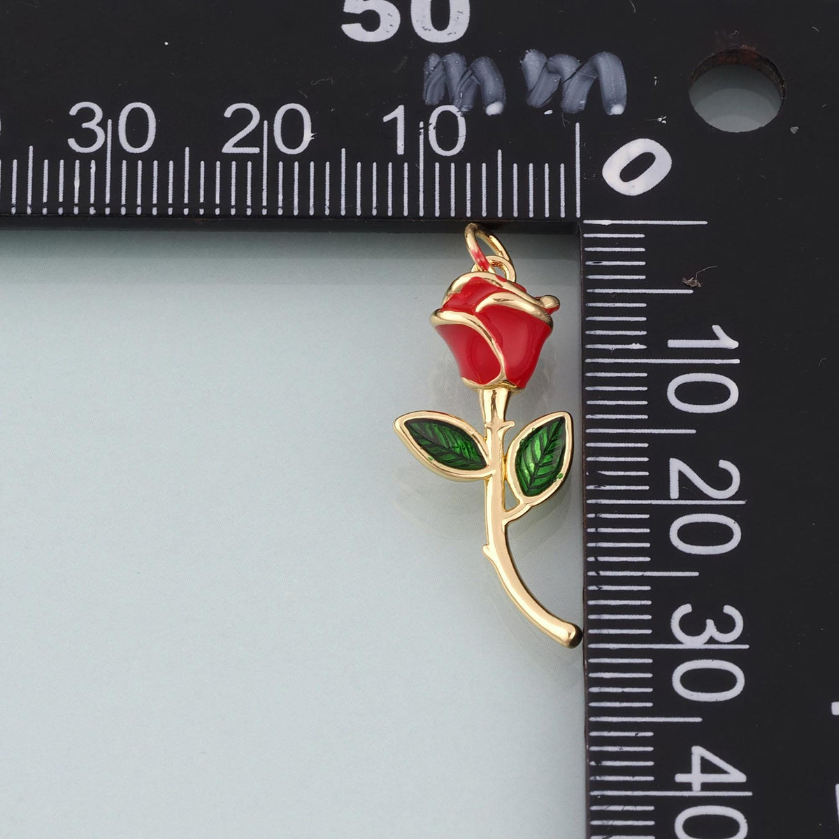 18K Gold Filled Enamel Charm Pendant for Jewelry Making