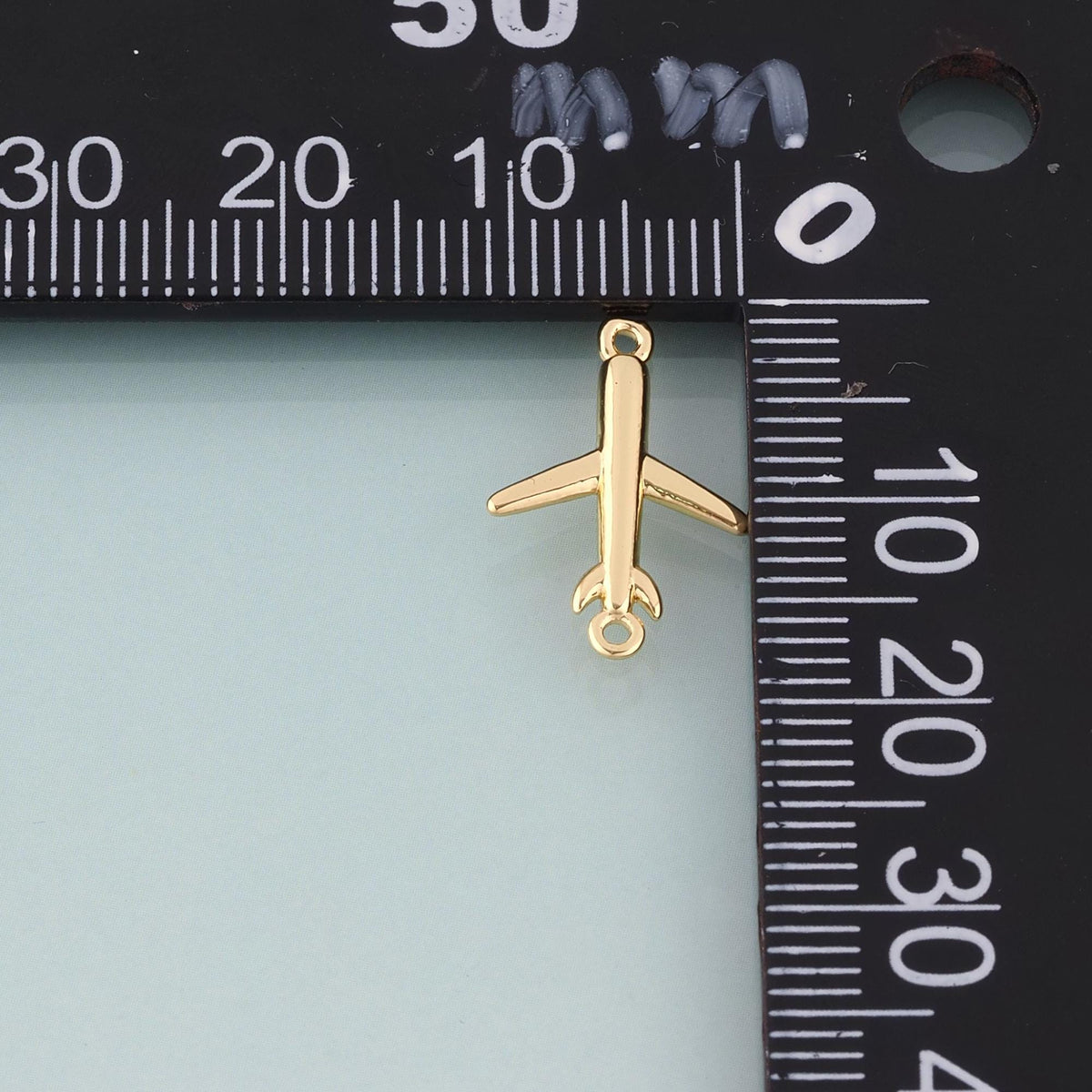 18K Gold Filled Airplane Connector,Minimalist Charm Connector Bracelet Necklace for DIY Jewelry Making Supply