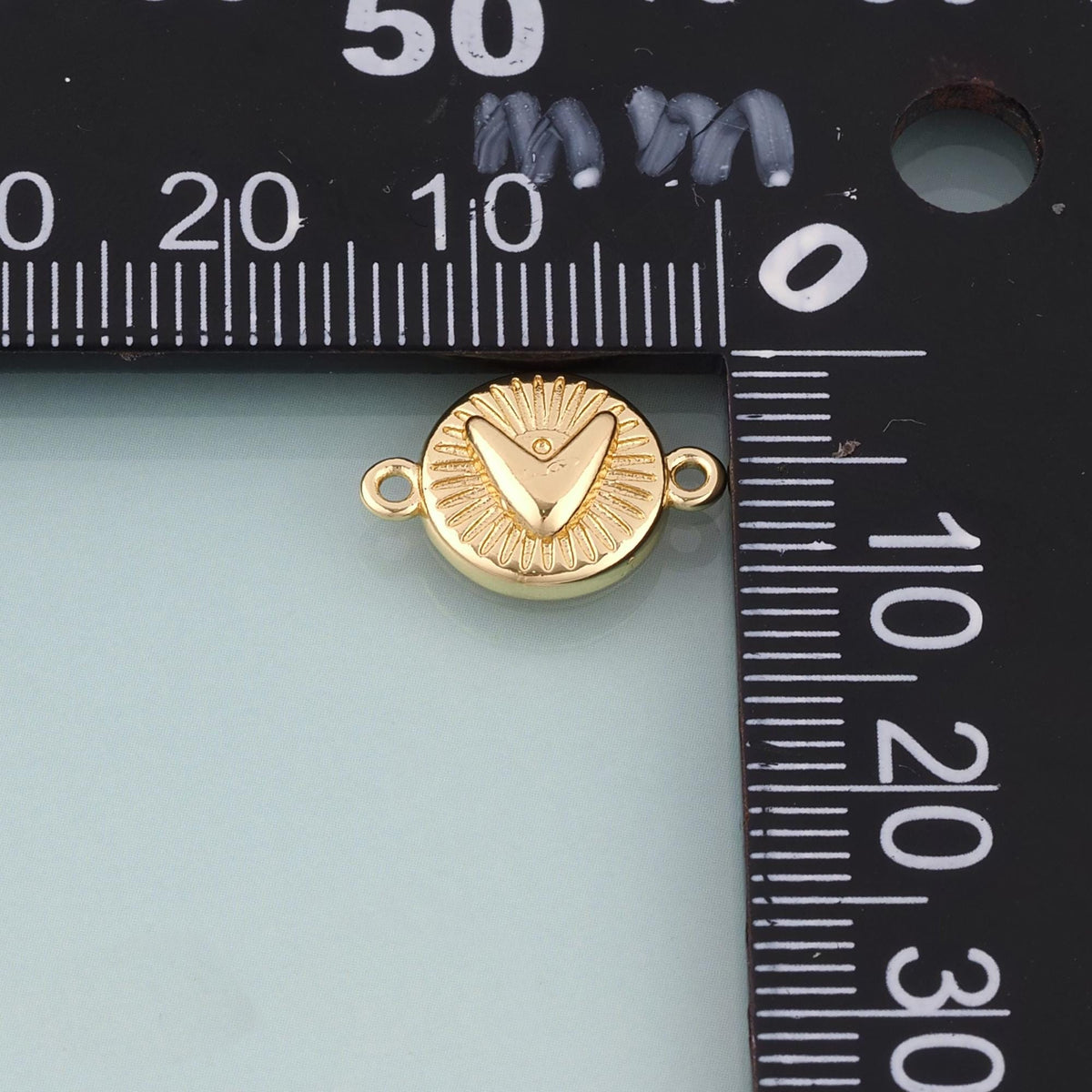 18K Gold Filled Heart Connector for Jewelry Making