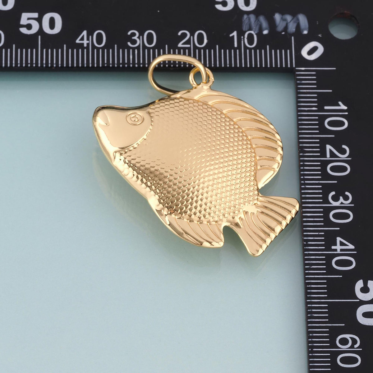 18K Gold Filled Fish Pendant,Ocean Charm Bracelet Necklace for DIY Jewelry Making Supply