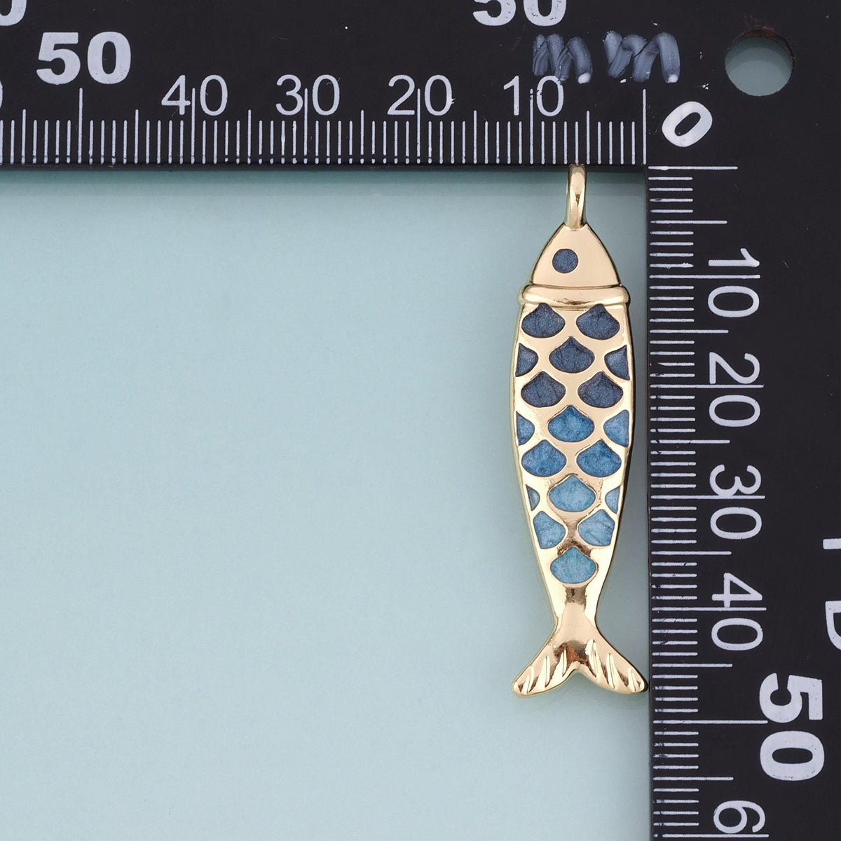 18K Gold Filled Enamel Koi Pendant,Lucky Charm Bracelet Necklace for DIY Jewelry Making Supply
