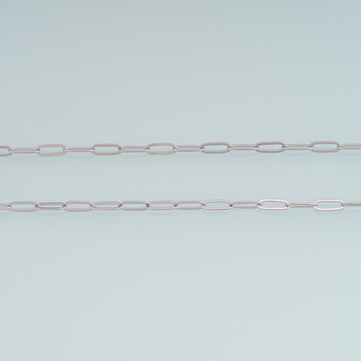 Gold Oval Chain,18K Gold Filled Rectangle paper clip Chain for Necklace Bracelet DIY Jewelry Making Supply 3x9mm