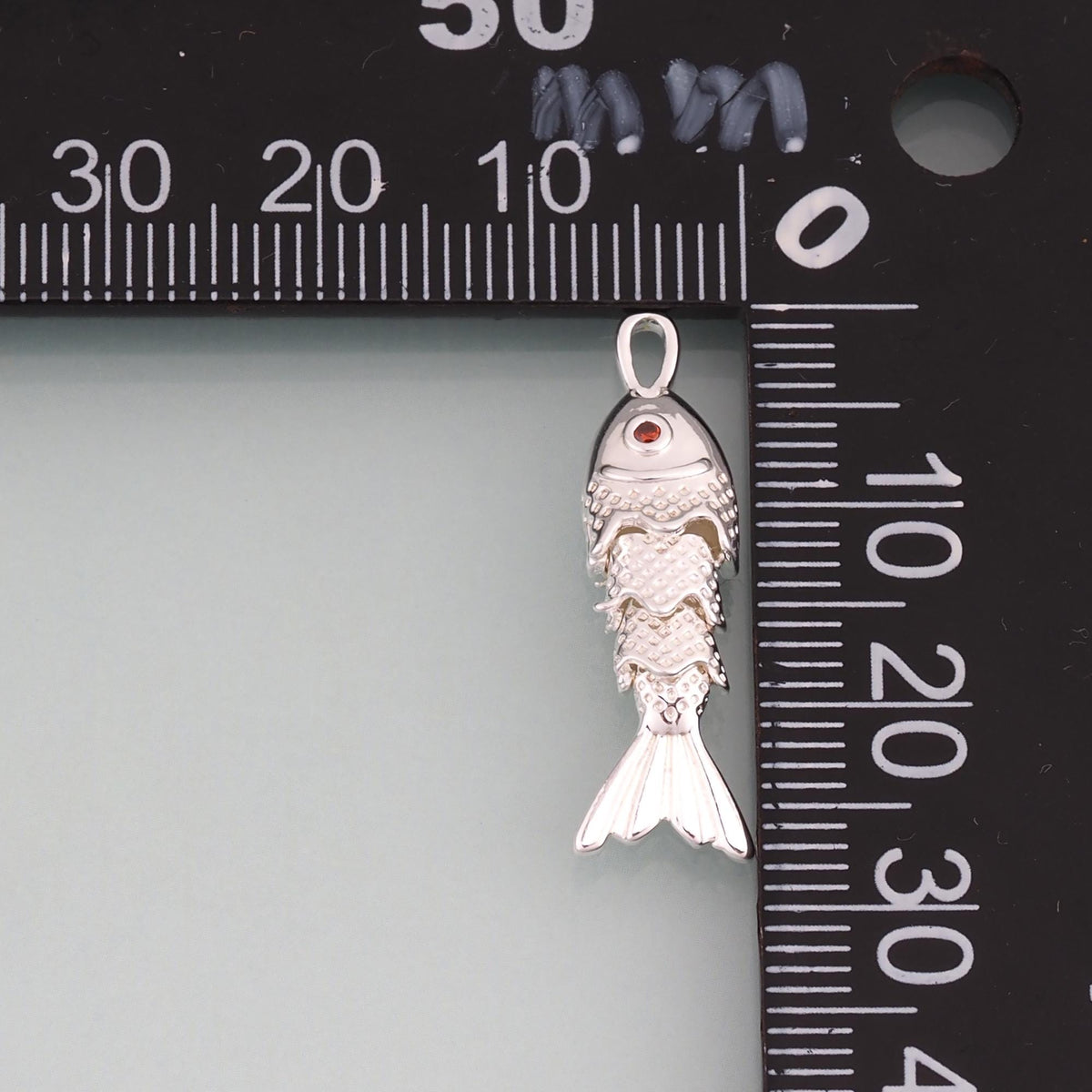 925 Sterling Silver Fish Charm Pendant for Jewelry Making